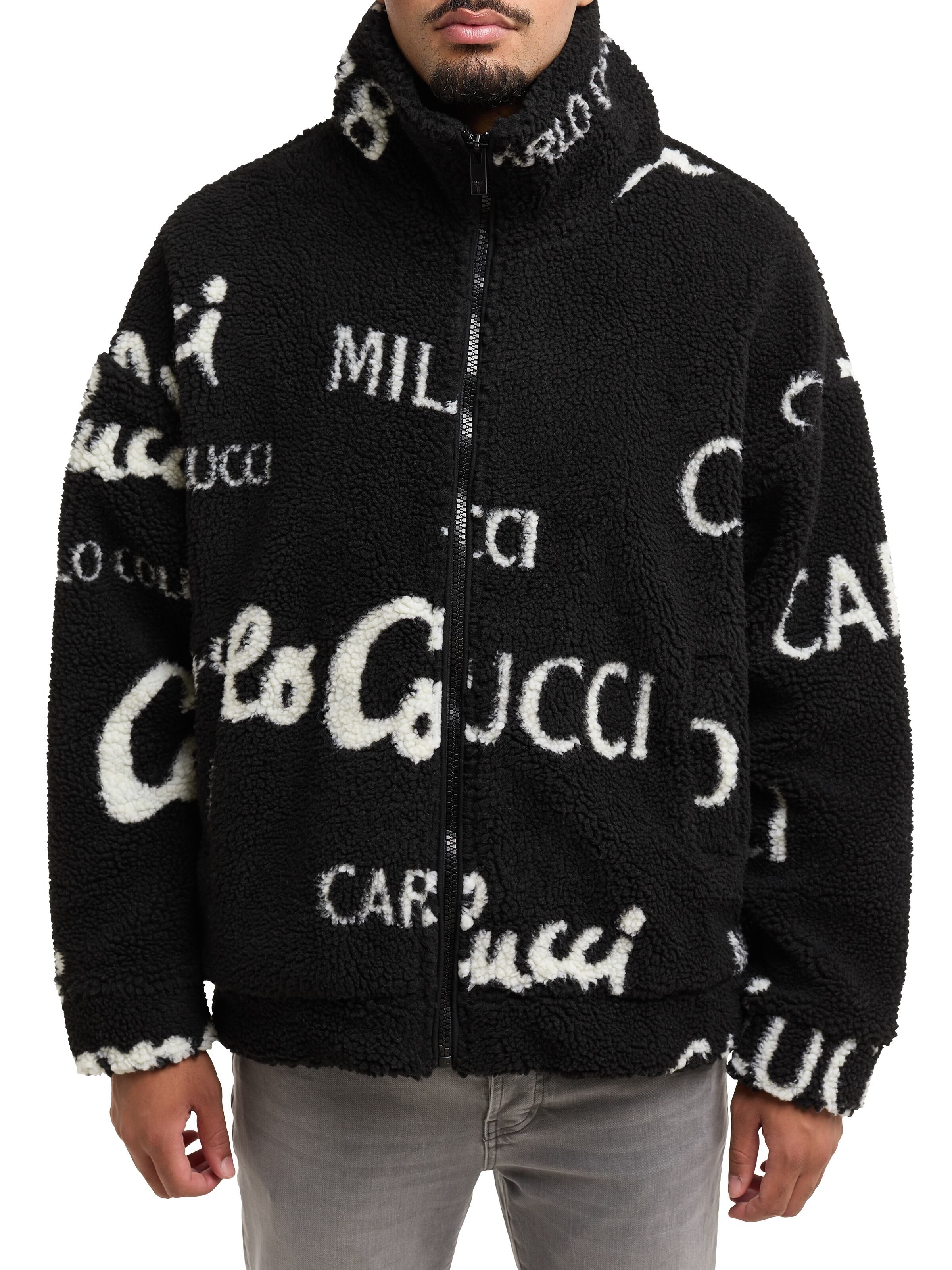 Jacquard teddy-fleece jacket