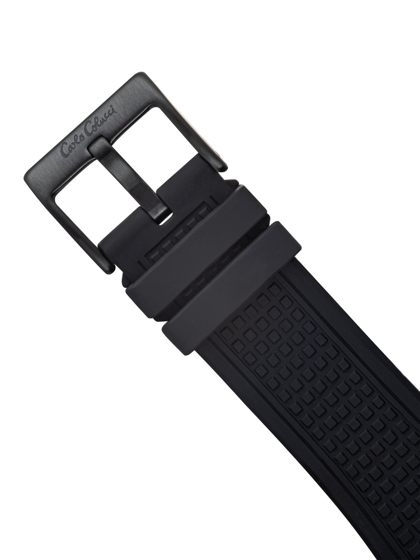  Schwarz gebürstete Edelstahluhr mit Silikonarmband