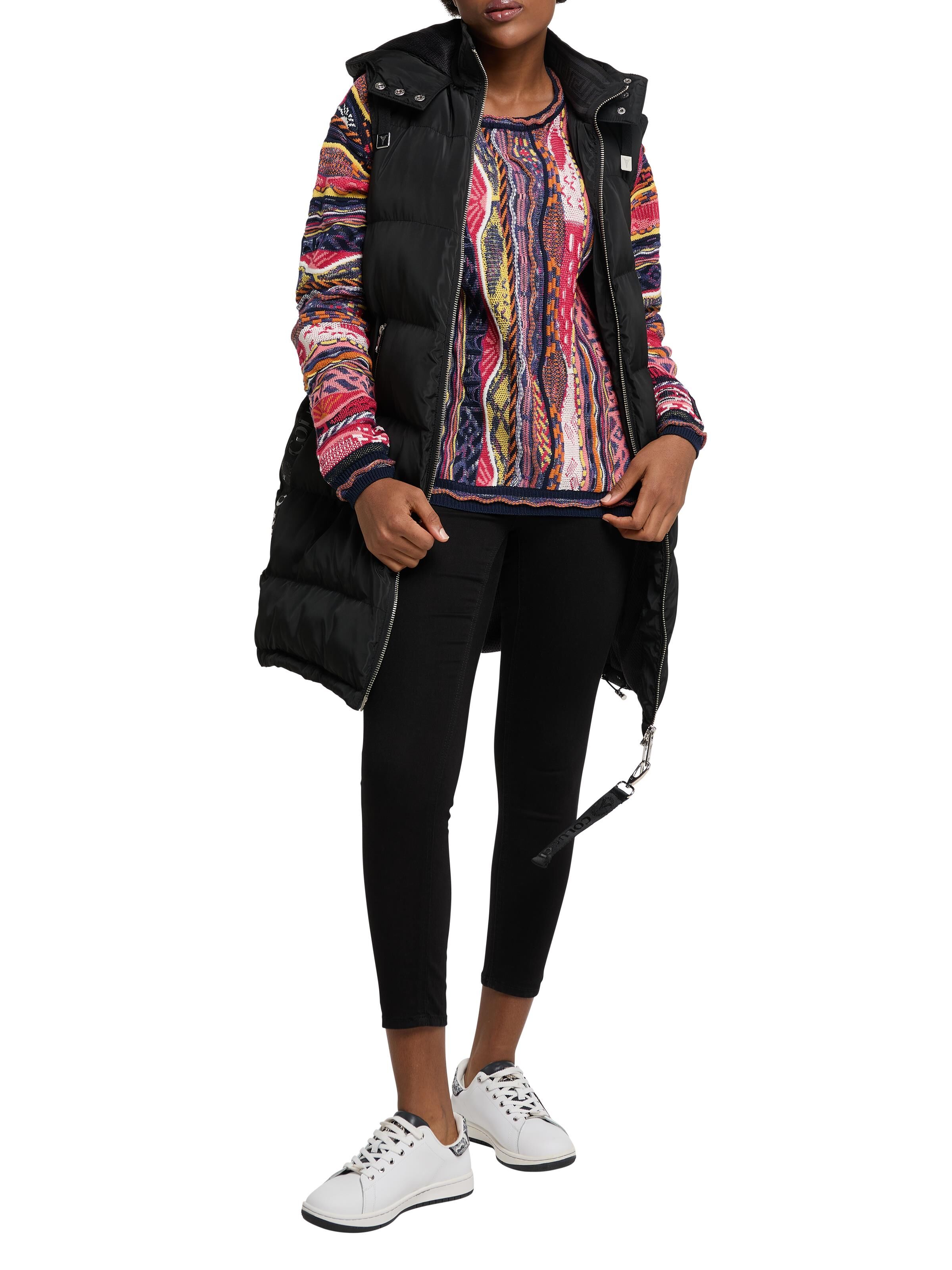 Padded long vest