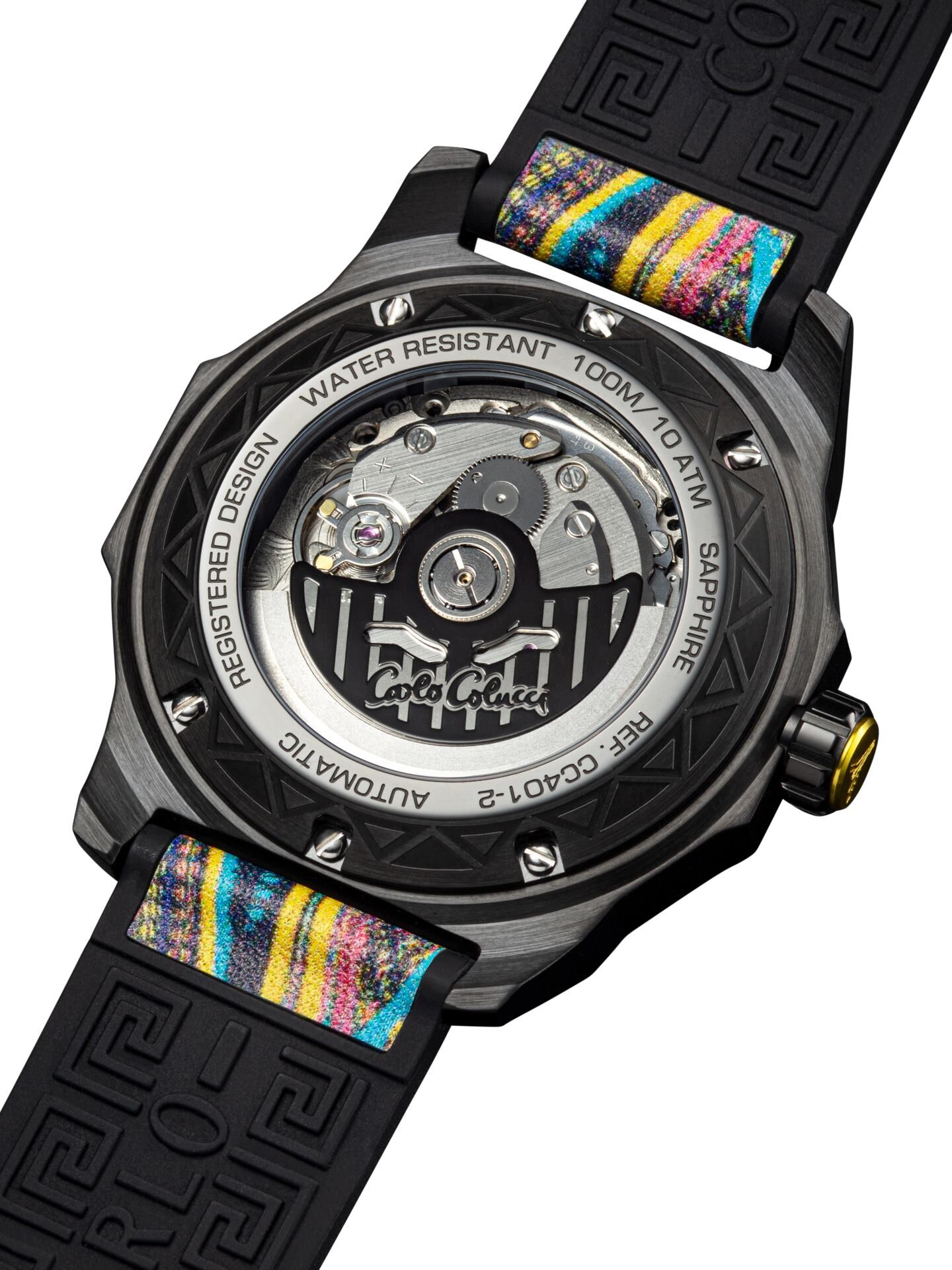 Runde Edelstahluhr mit Silikonarmband