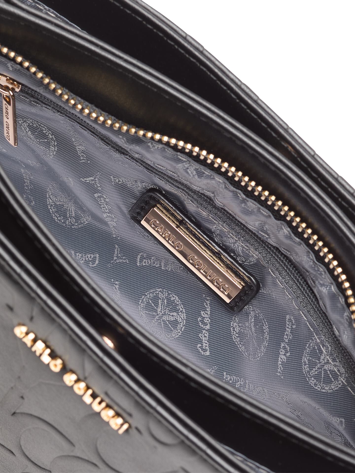 Crossbody bag with embossed logo