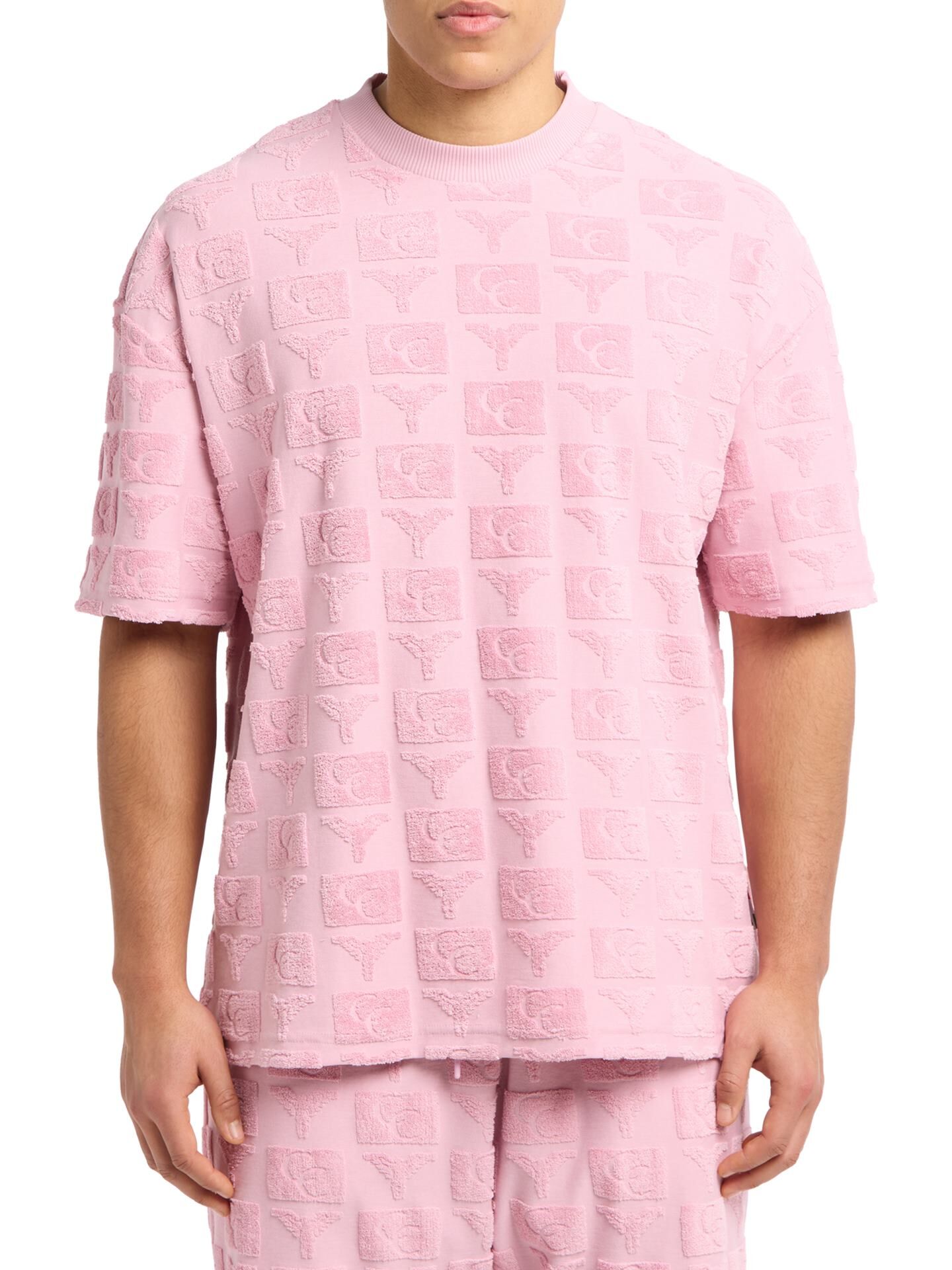 Oversize T-Shirt mit Frotteeinsätzen