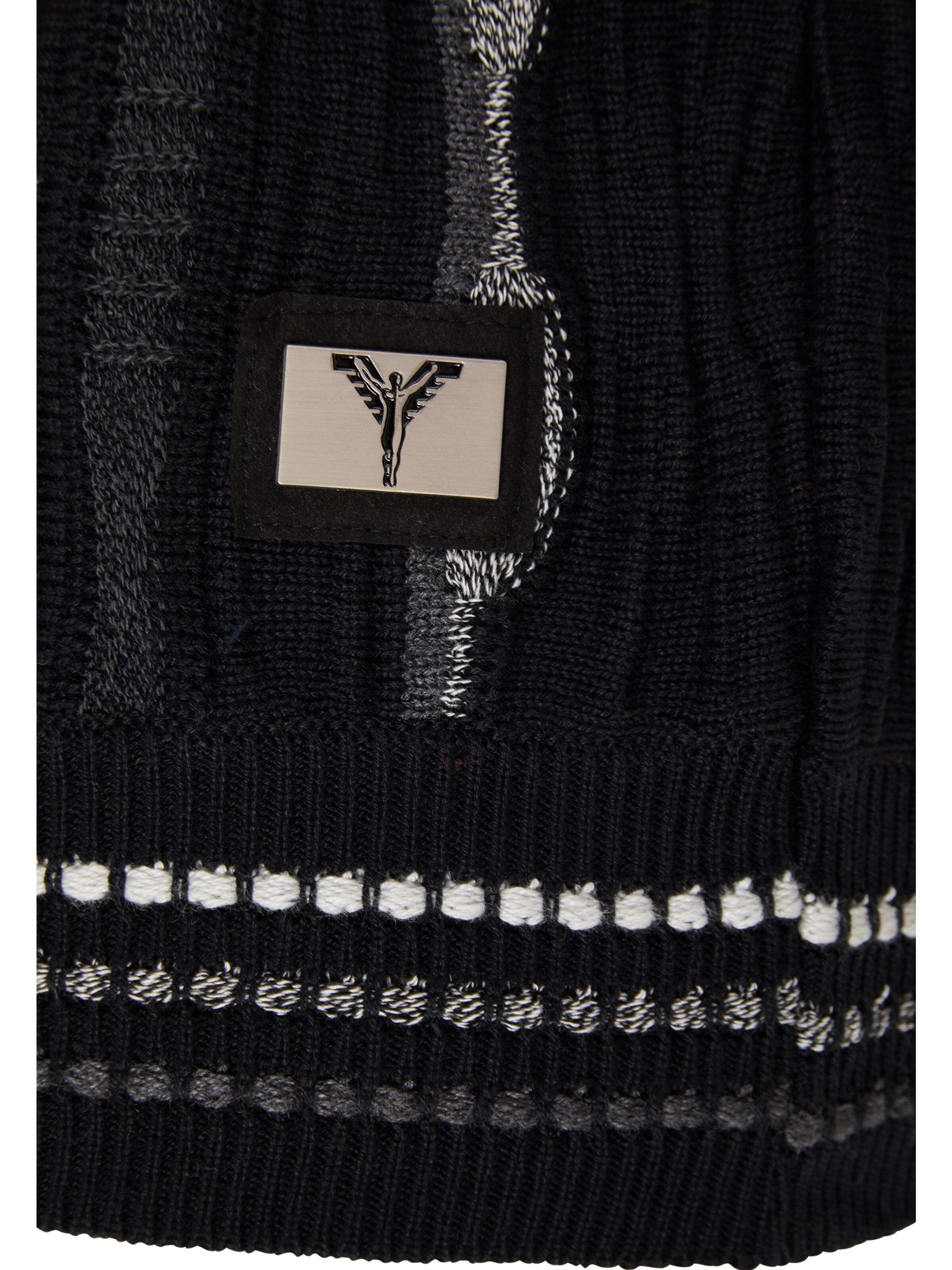 Men's jacquard sweater | Black / White | XXL | DAH-C9705-201-XXL