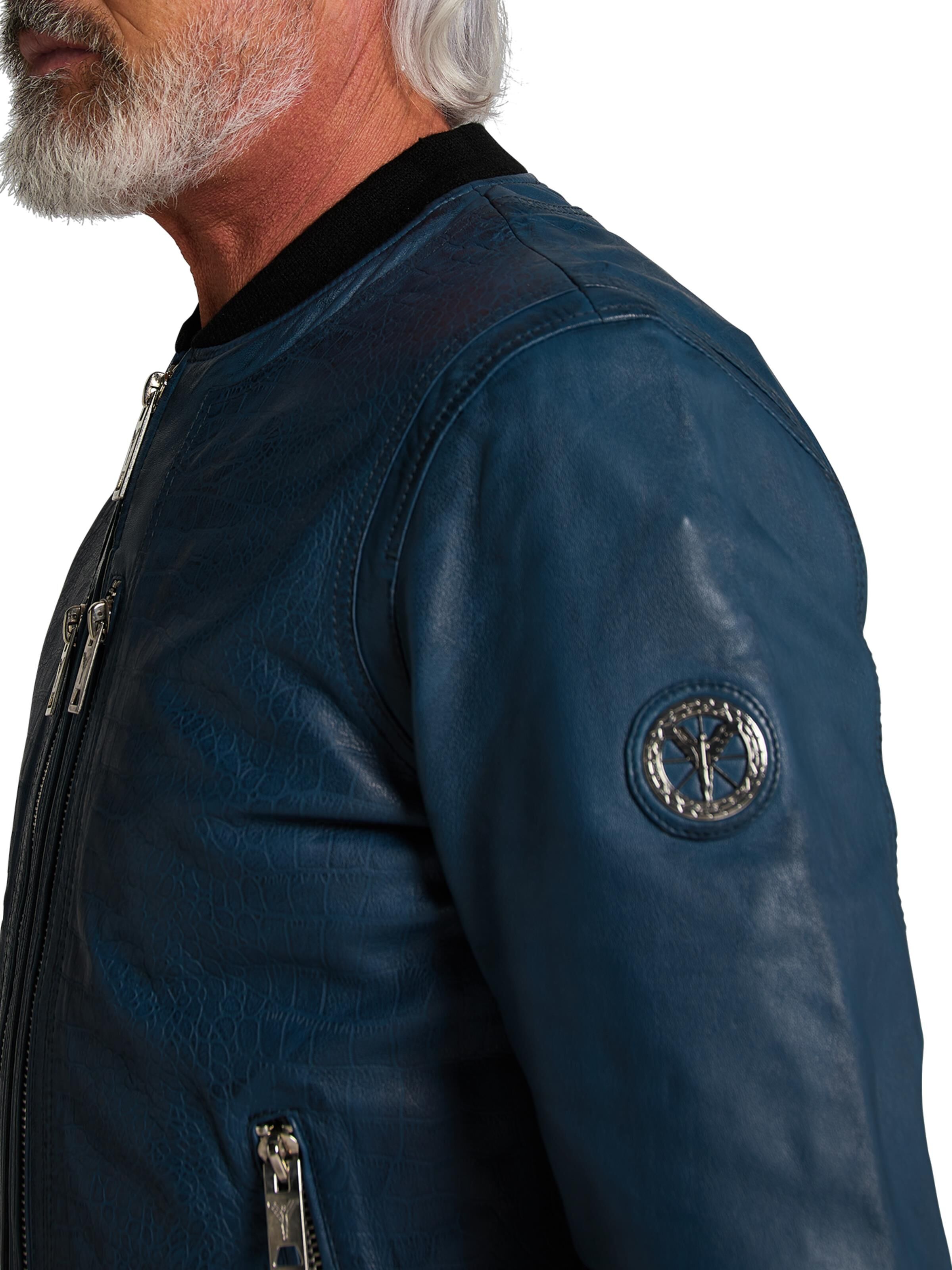 Herren Lederjacke in Krokooptik