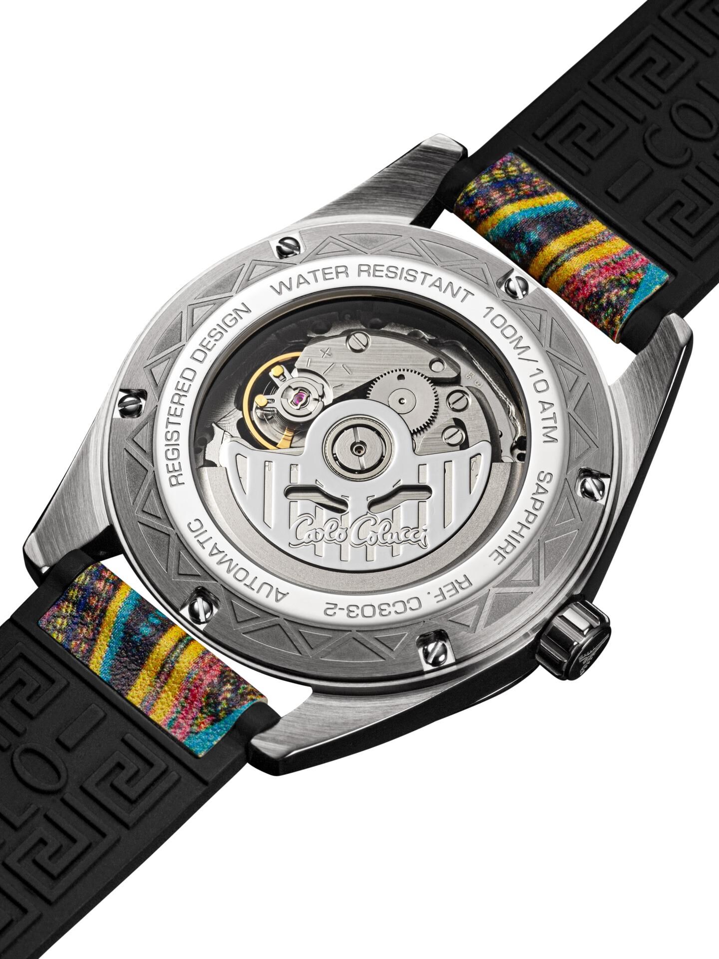 Runde Edelstahluhr mit Silikonarmband