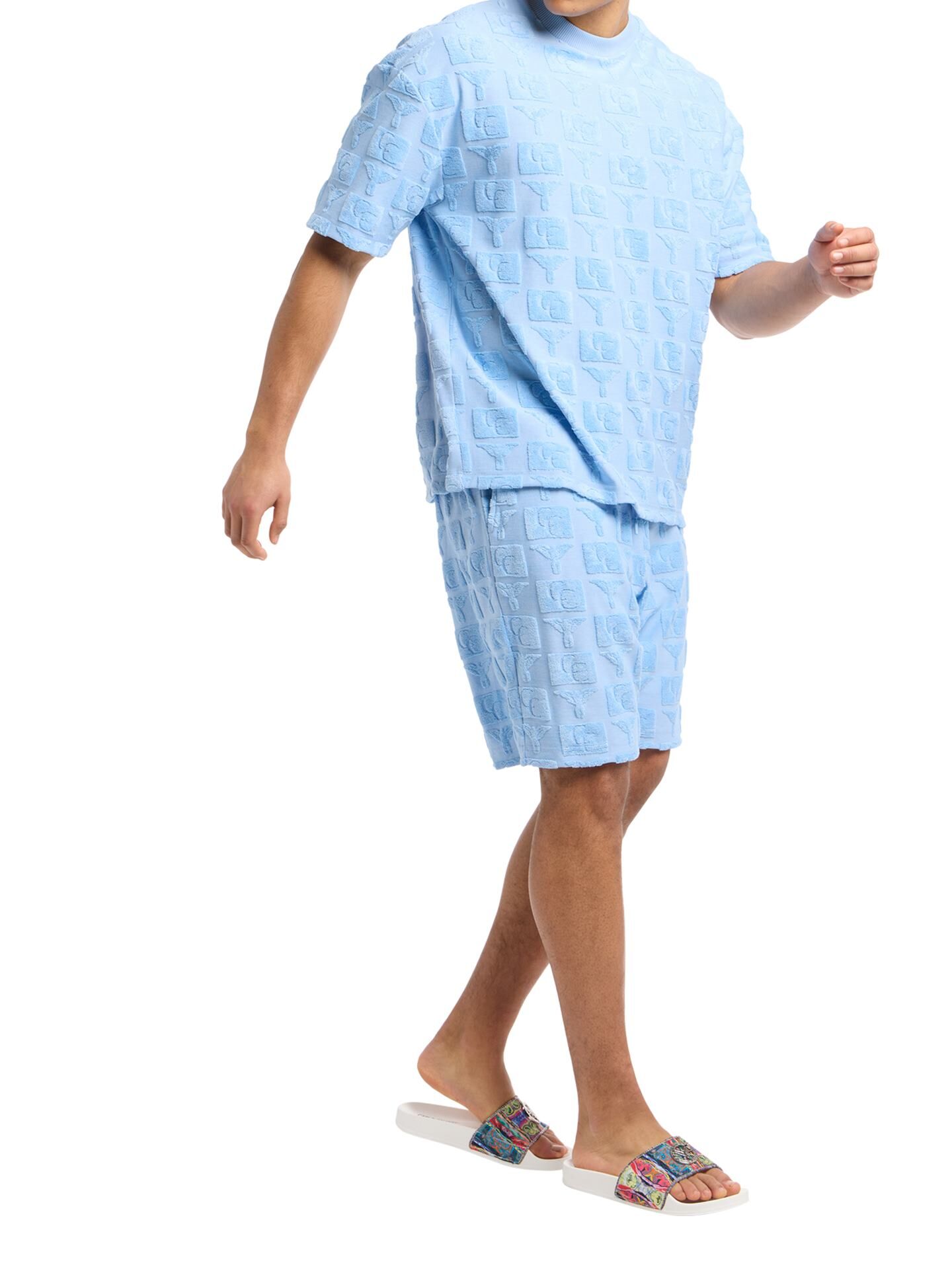 Oversize T-Shirt mit Frotteeinsätzen