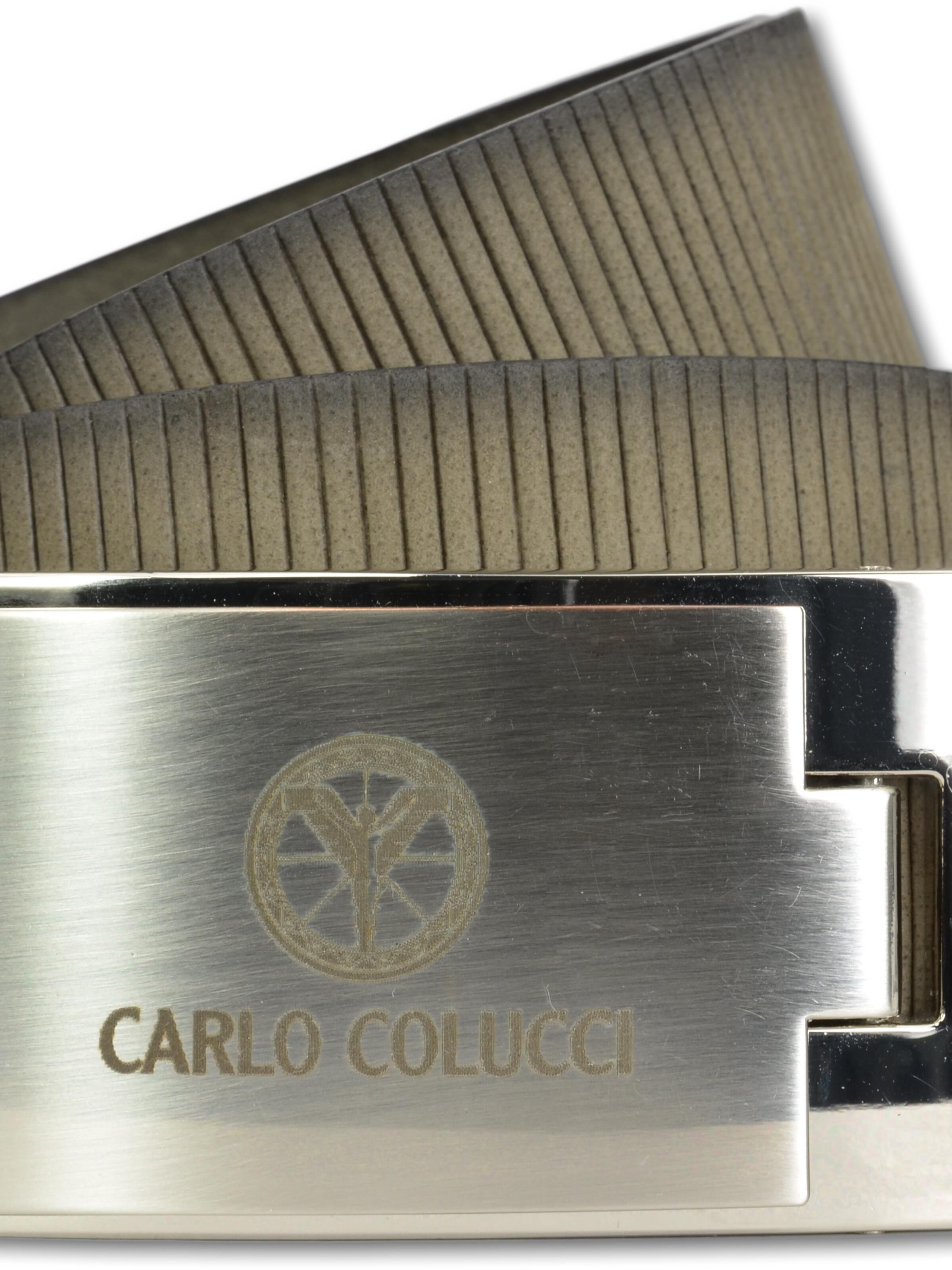 Sporty belt with groove embossment
