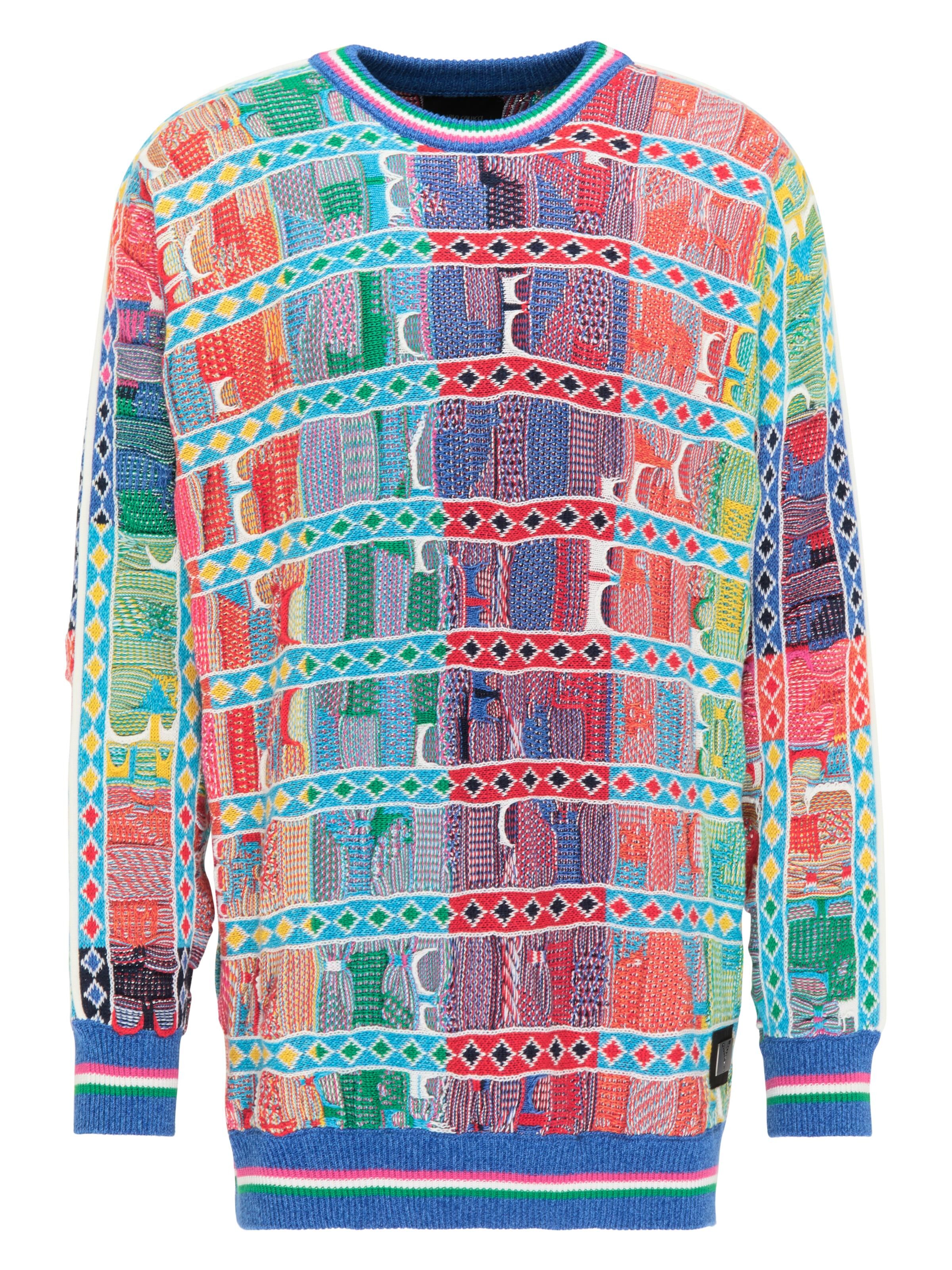 Rundhals Pullover mit Querstreifen in Oversize