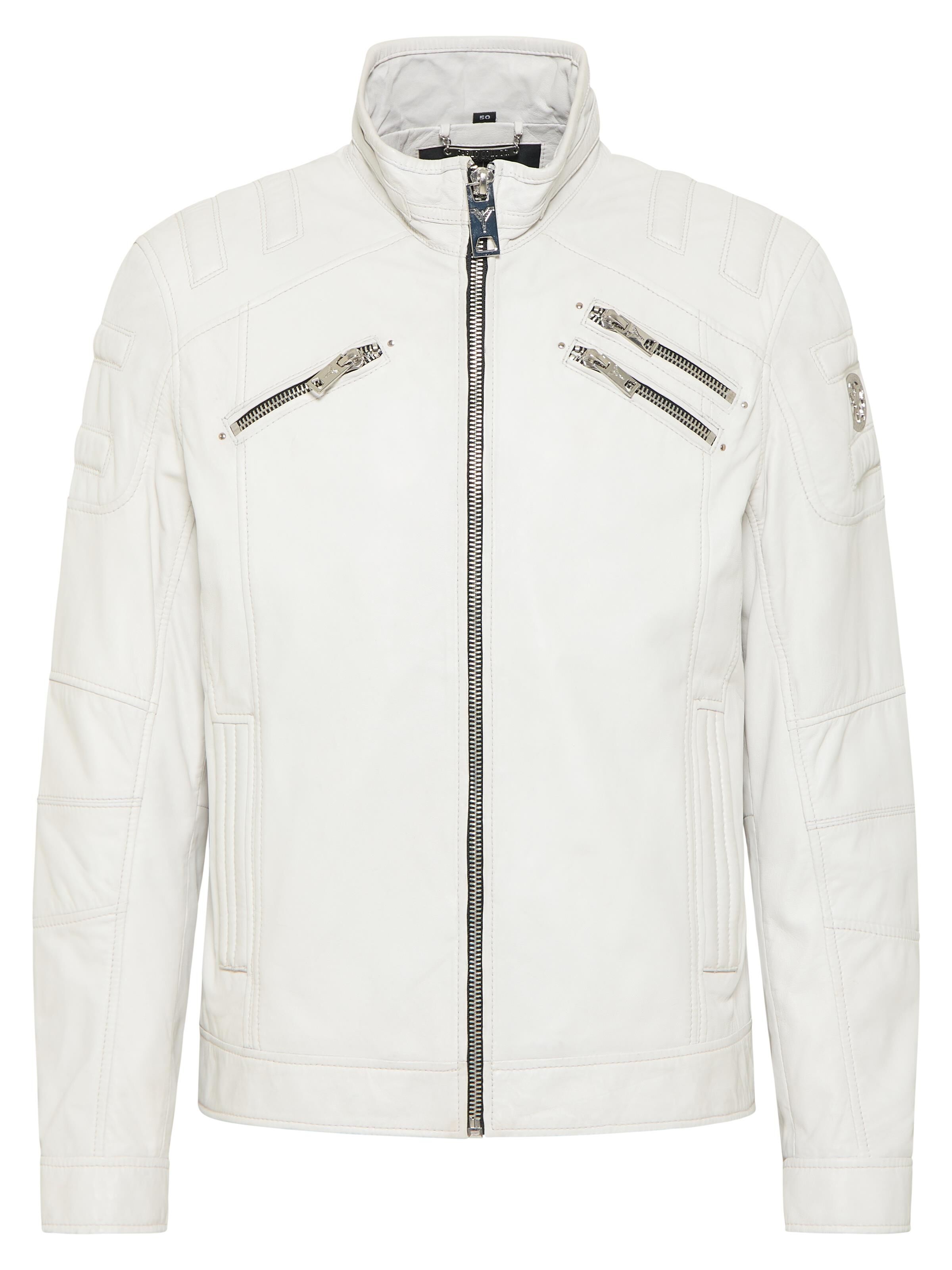 Lederjacke im Bikerstil