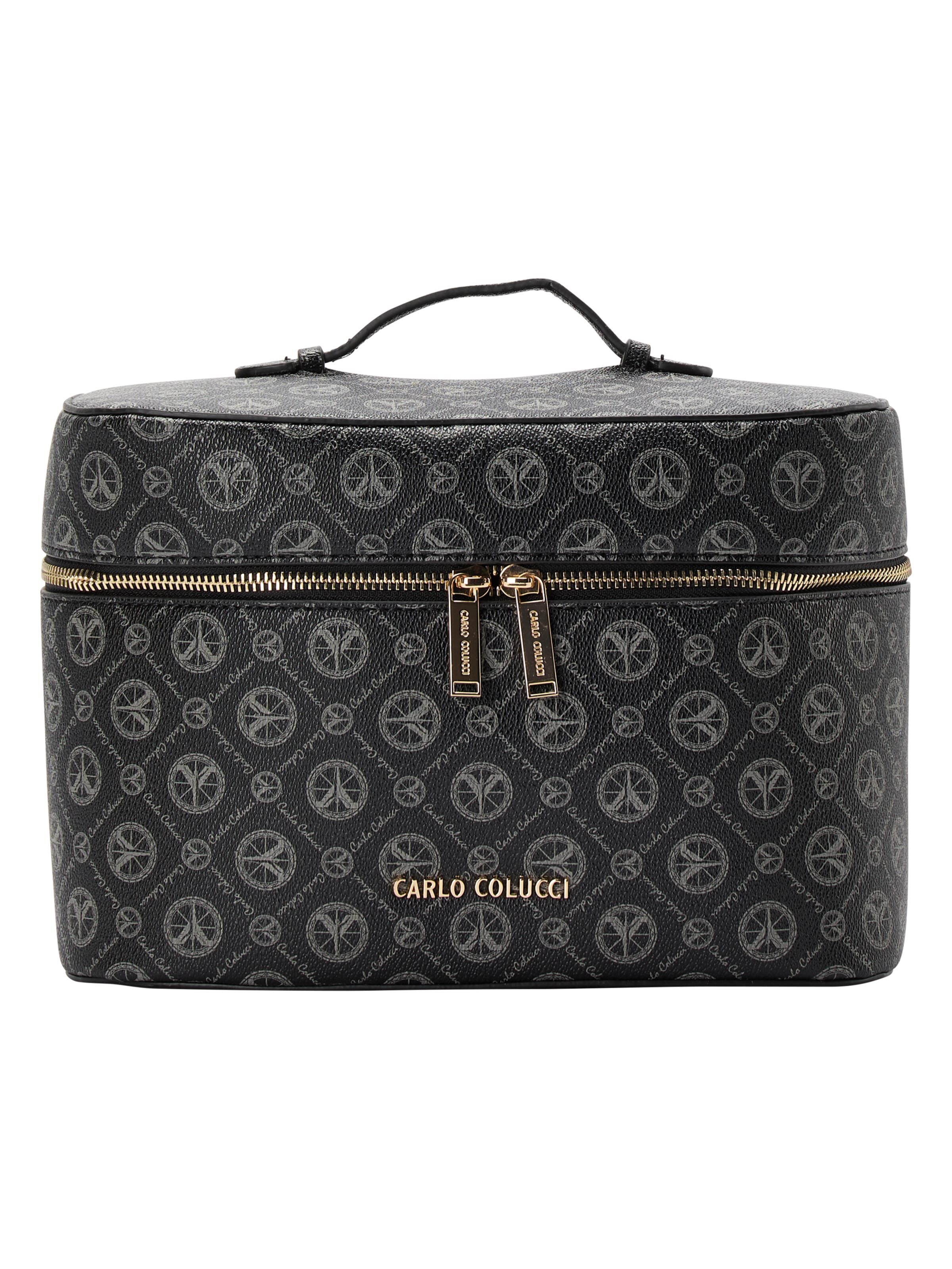Carlo Colucci Kosmetiktasche, Marmont - Schwarz Schwarz