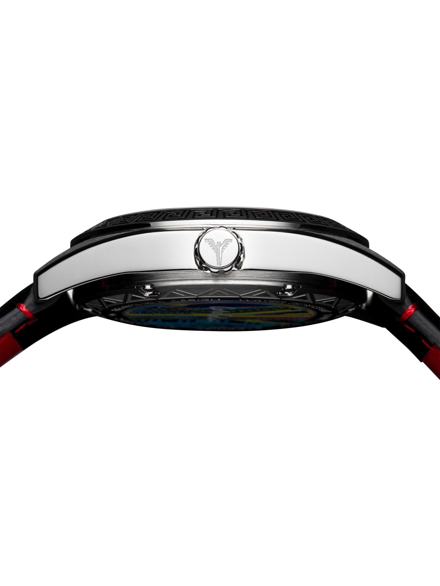  Runde Edelstahluhr mit Lederarmband