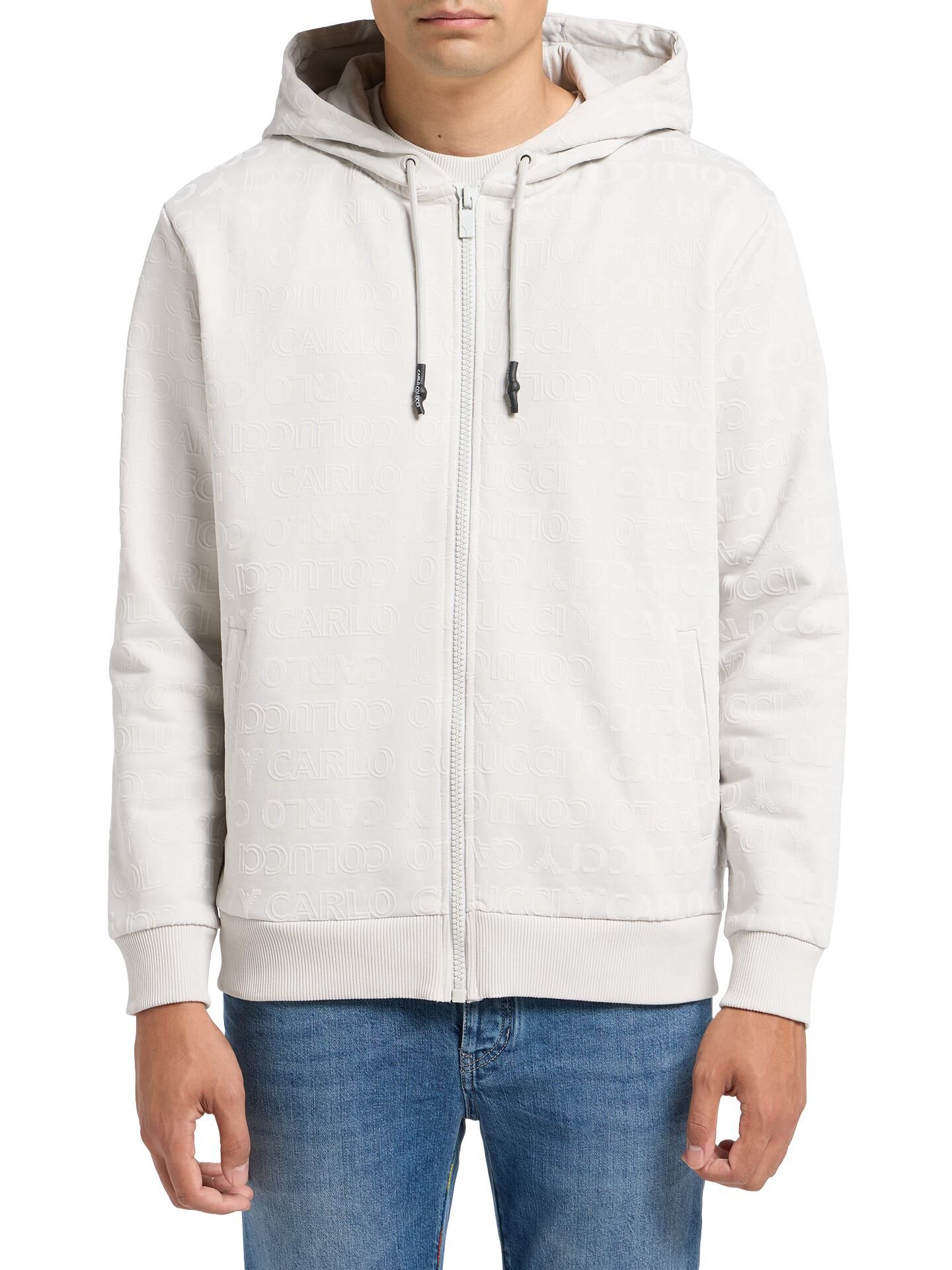 Hoodie Jacke -Monogram Flock-