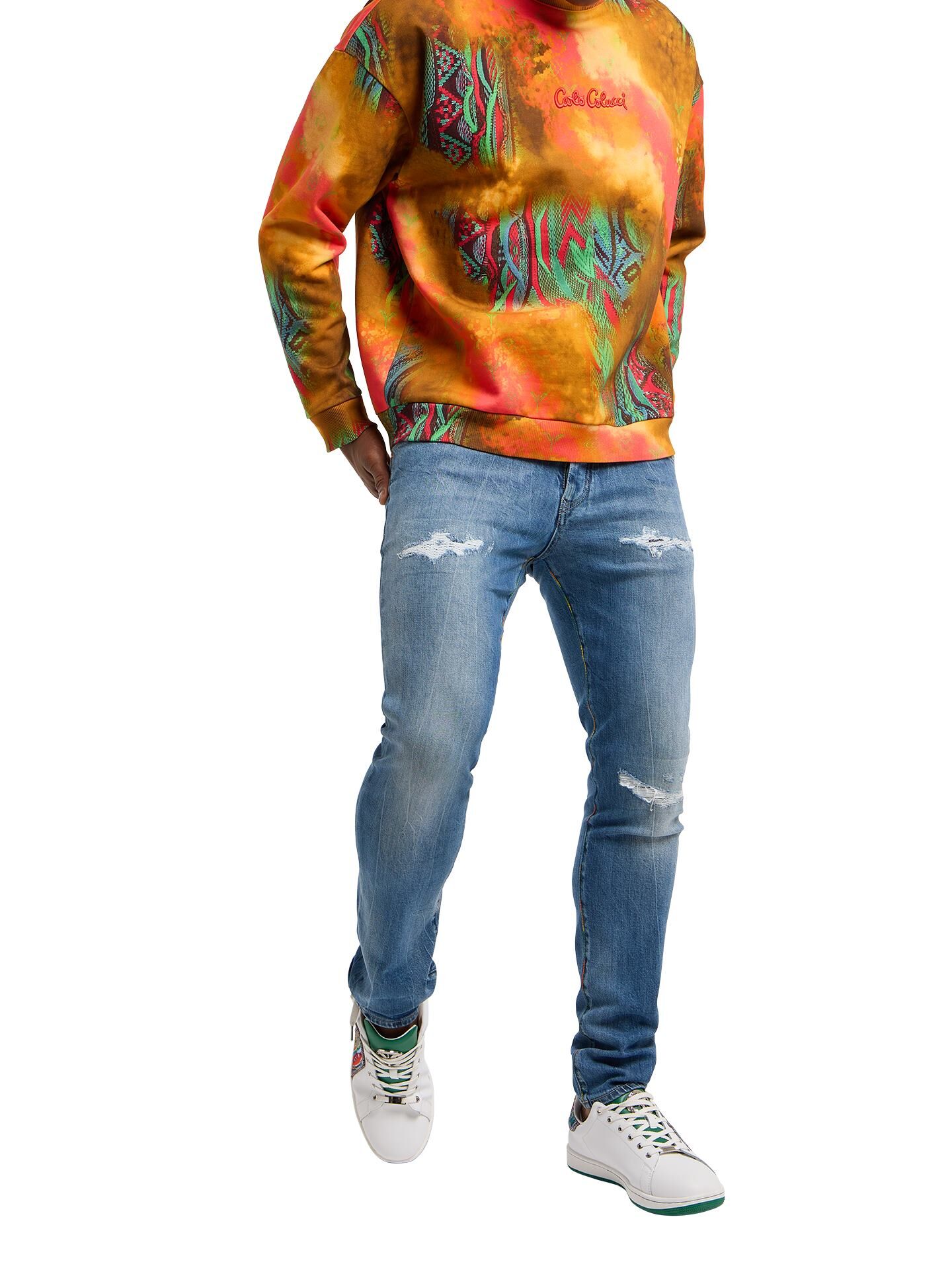 Oversize sweat shirt - sprayed knit