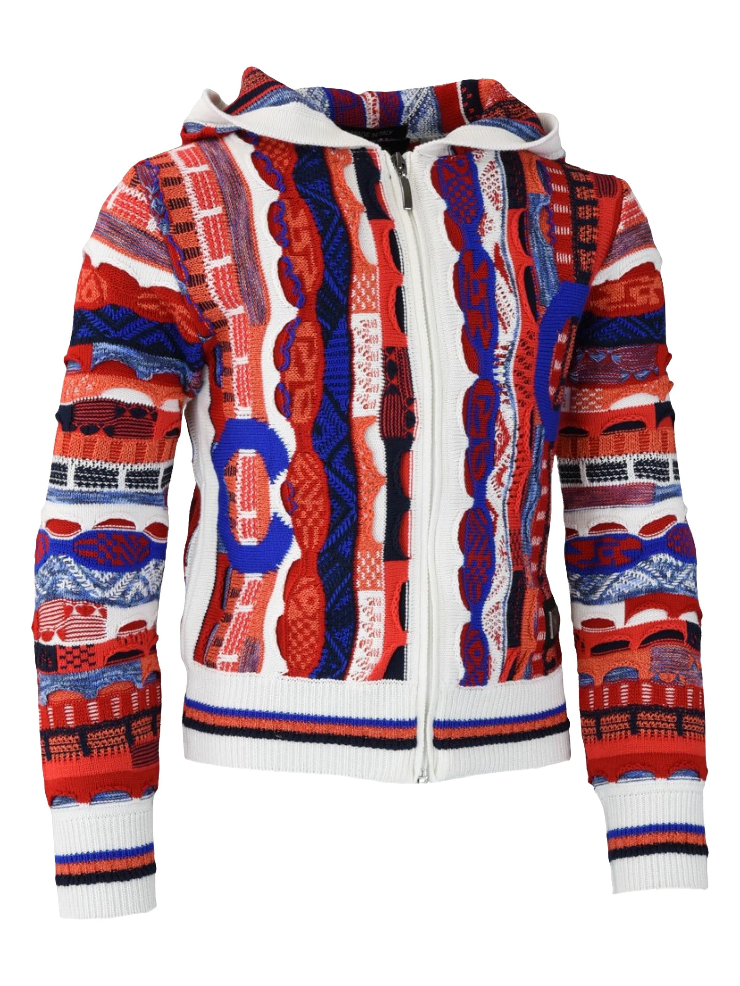  Allover girl cardigan with stand-up collar