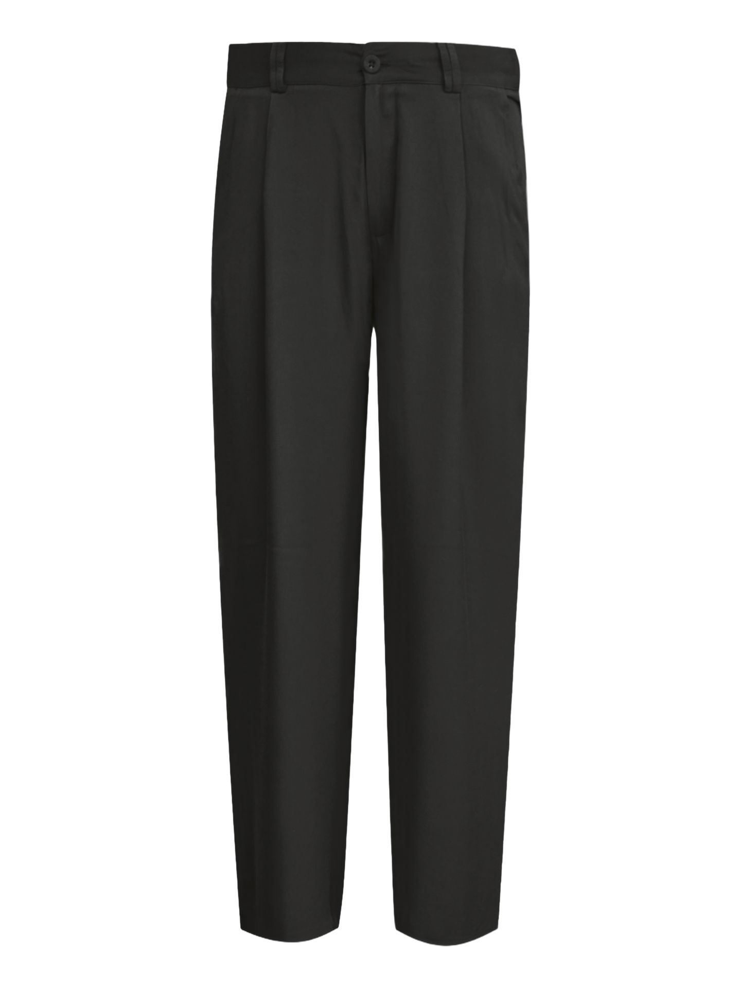 Carlo Colucci Hose mit Bundfalte - Liquid Stitches - S Schwarz