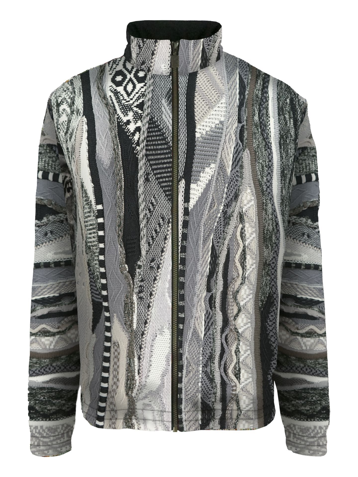  Iconic Knit Zip Jacket - Knit Print