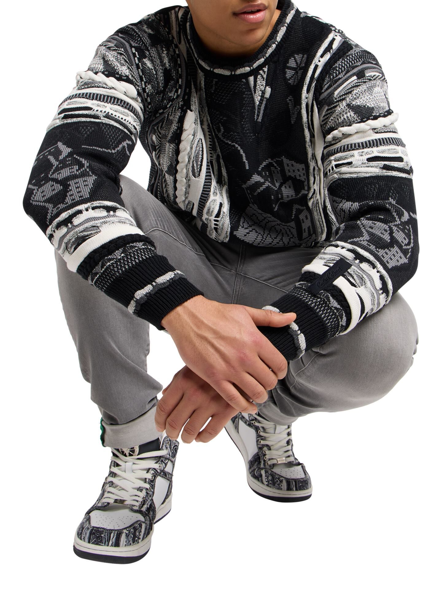 Knit sweater | Black | XL | CC-C12507-201-XL