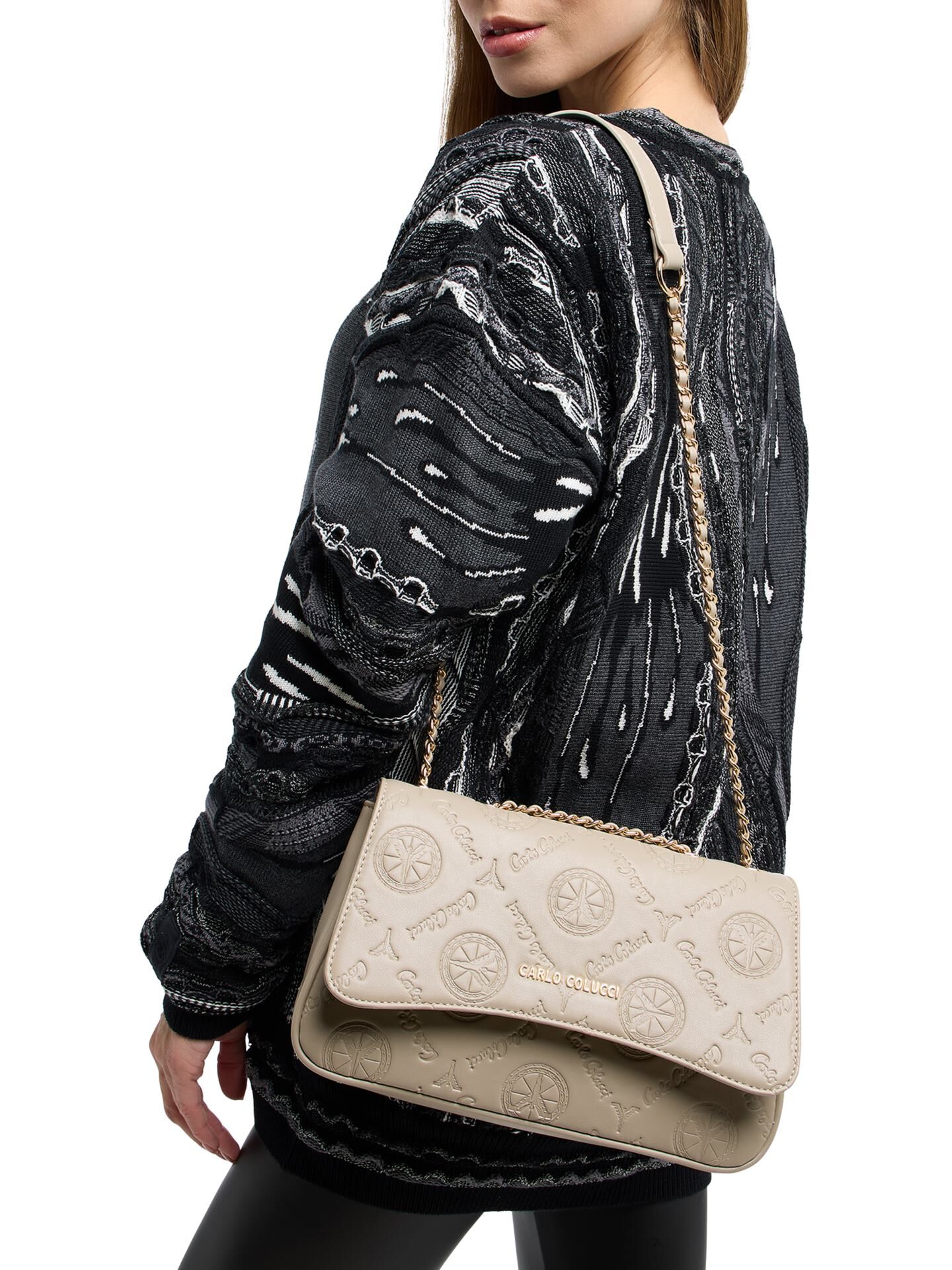 Umhängetasche mit Logoprägung