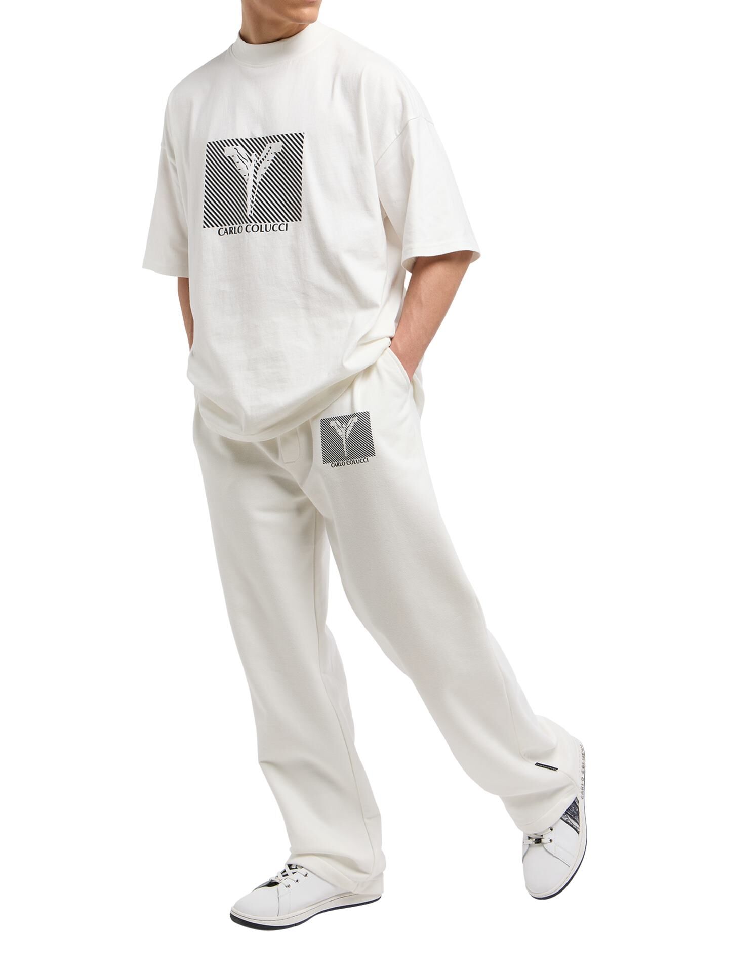 Oversize sweat pants - basic line | White | 36W34L | CC-C3476-59-XXL