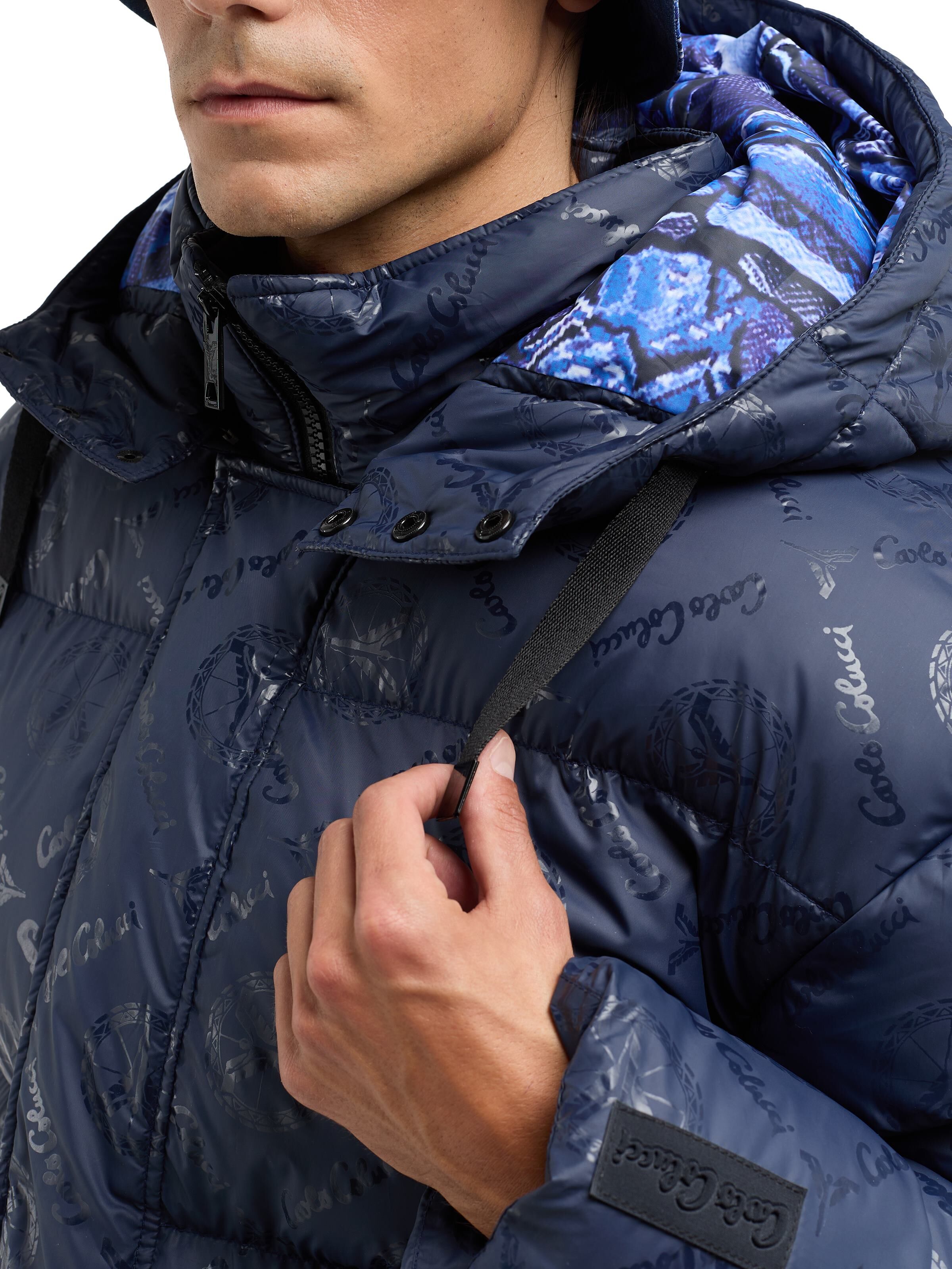 Wattierte Oversize Jacke mit Unique Badge