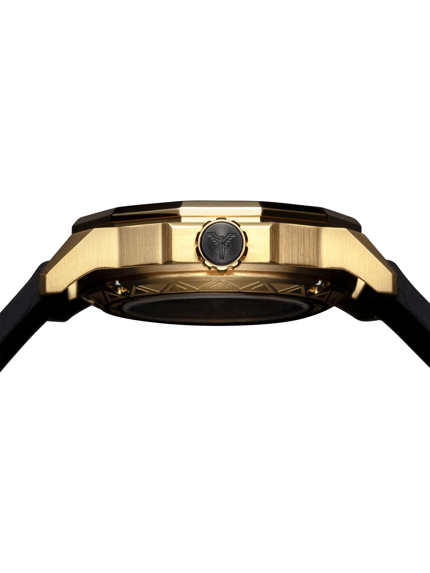 Runde Edelstahluhr mit Silikonarmband