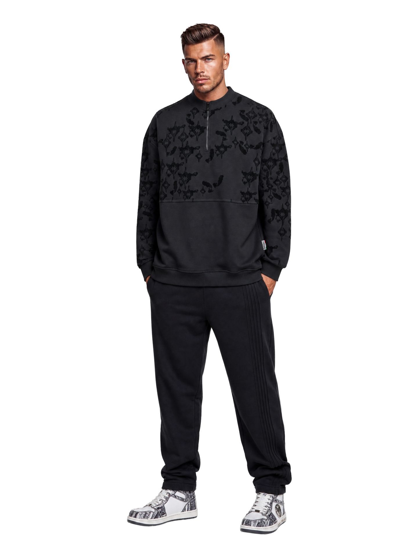  Oversize troyer with flock print - Soft Impact