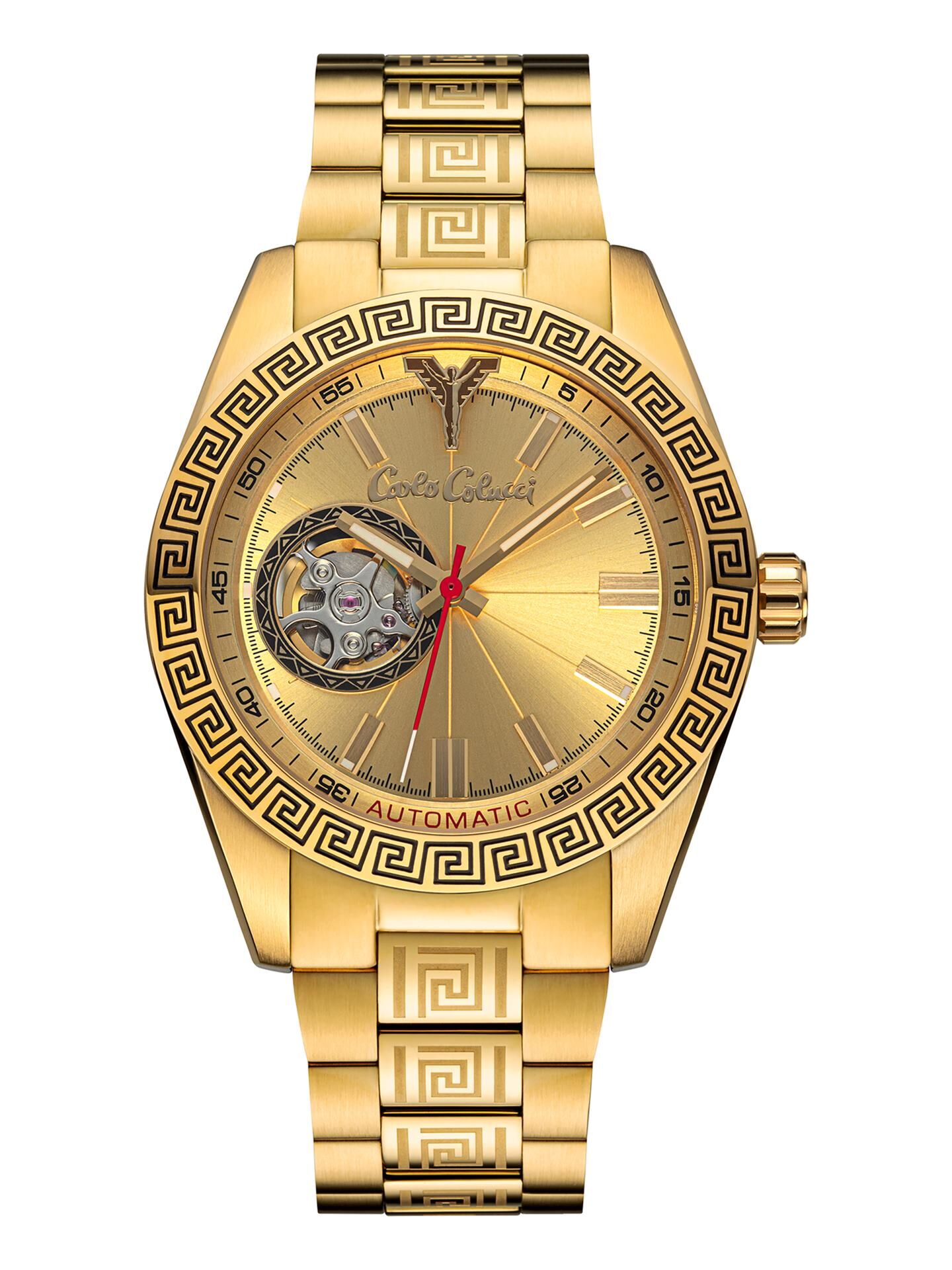 Round stainless steel watch