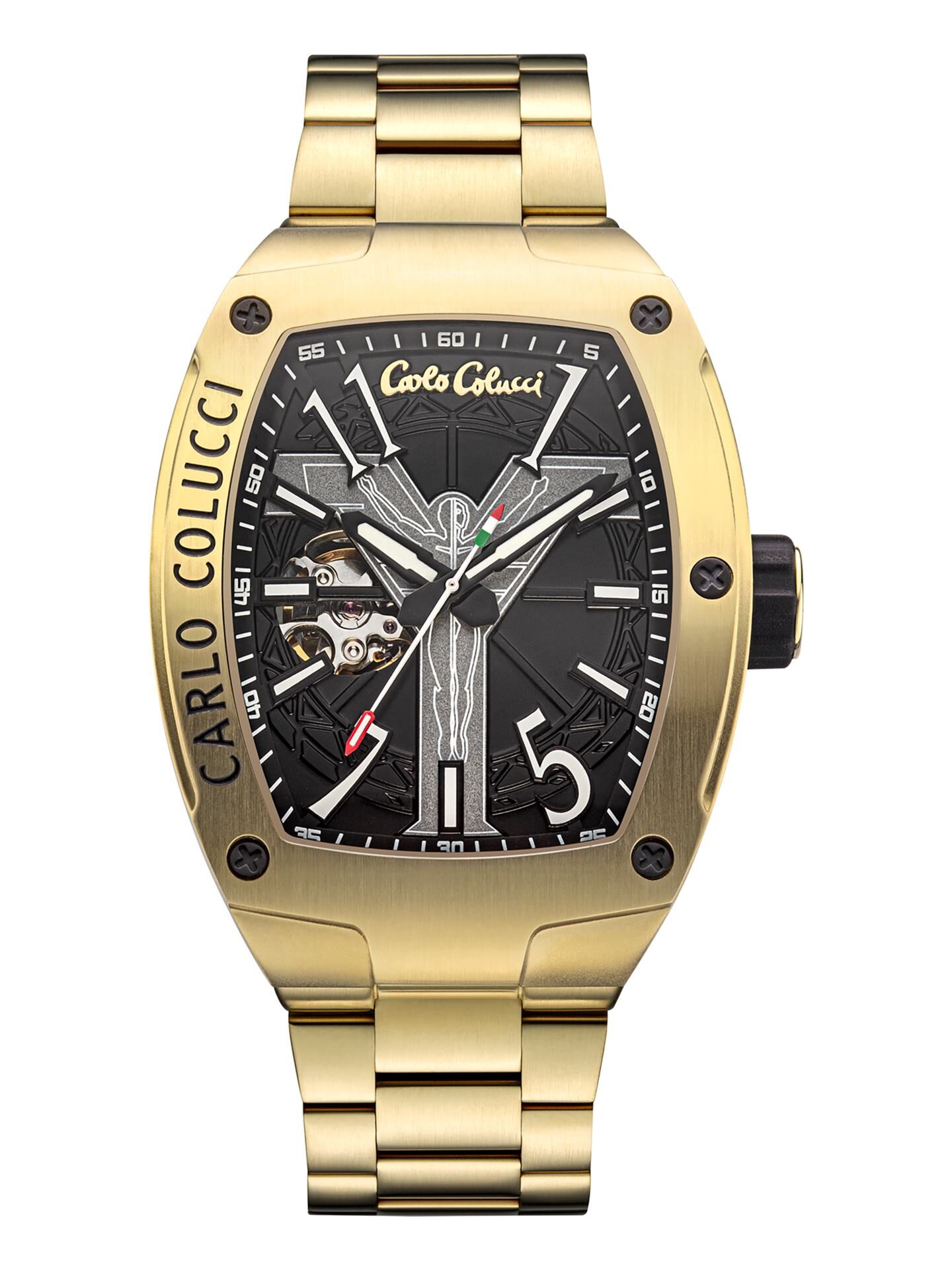  Stainless steel watch with folding clasp