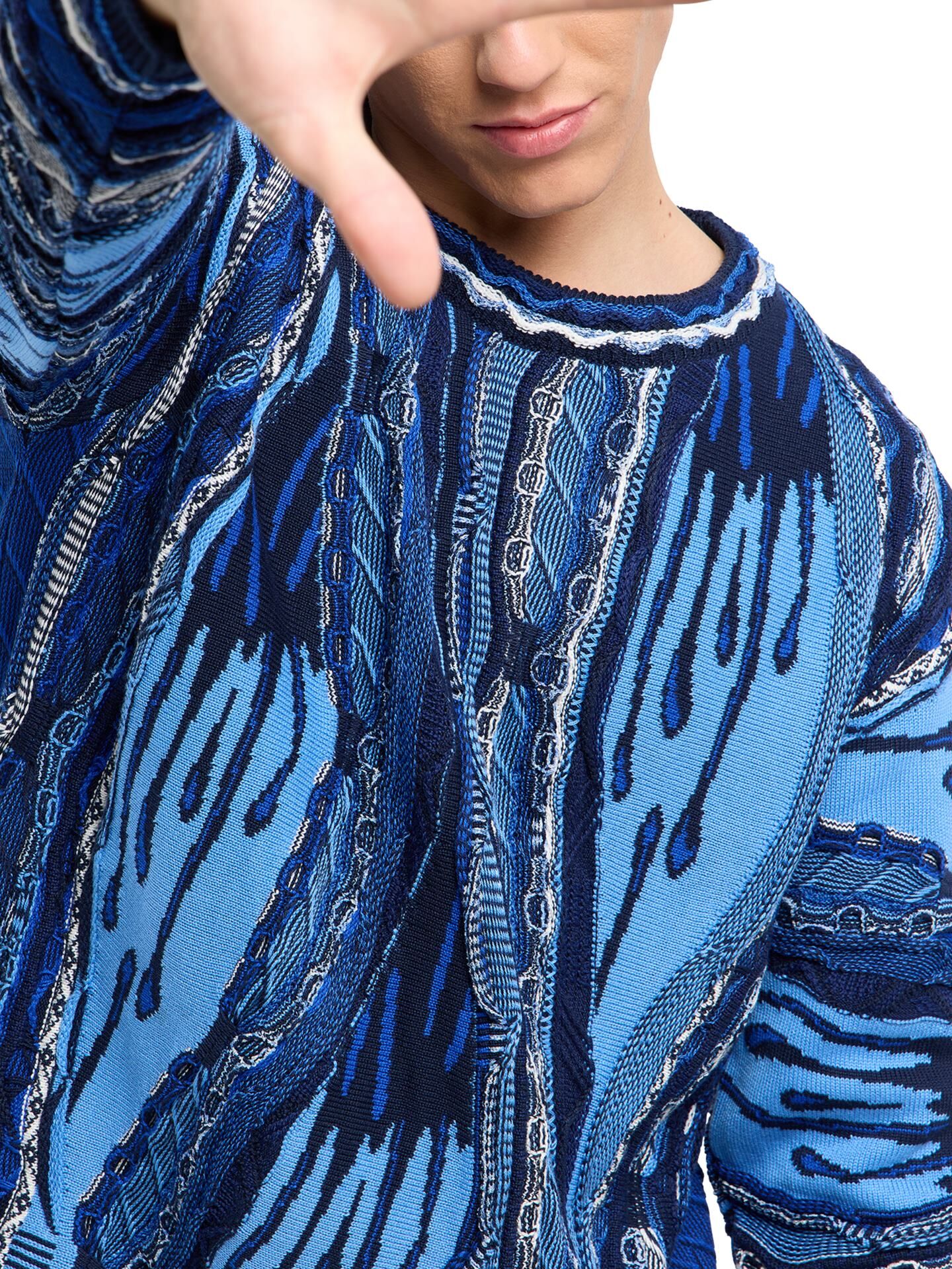 Knit sweater - 3D knit | Navy | M | CC-C12508-101-M