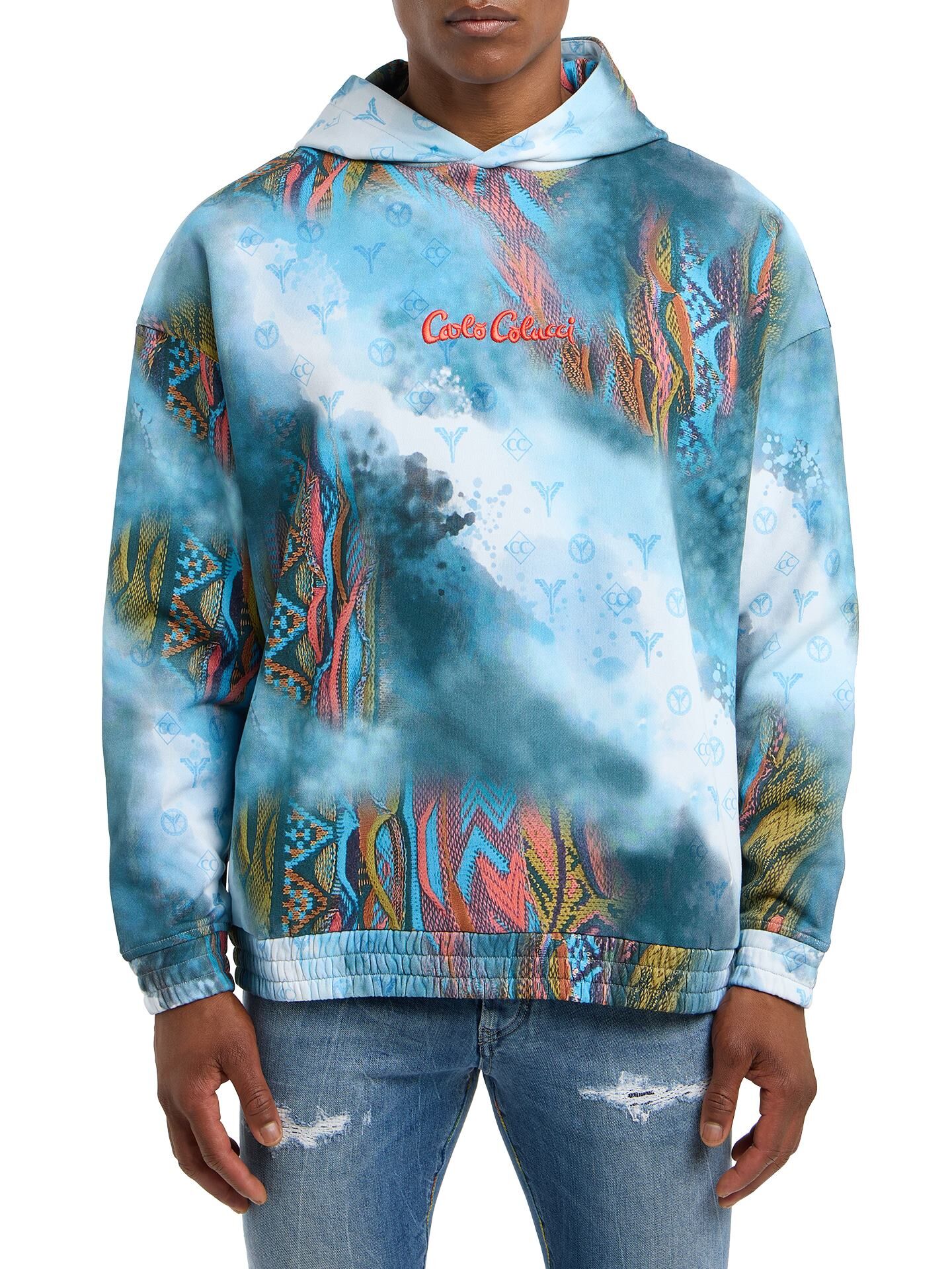 Oversize Hoodie - Sprayed knit