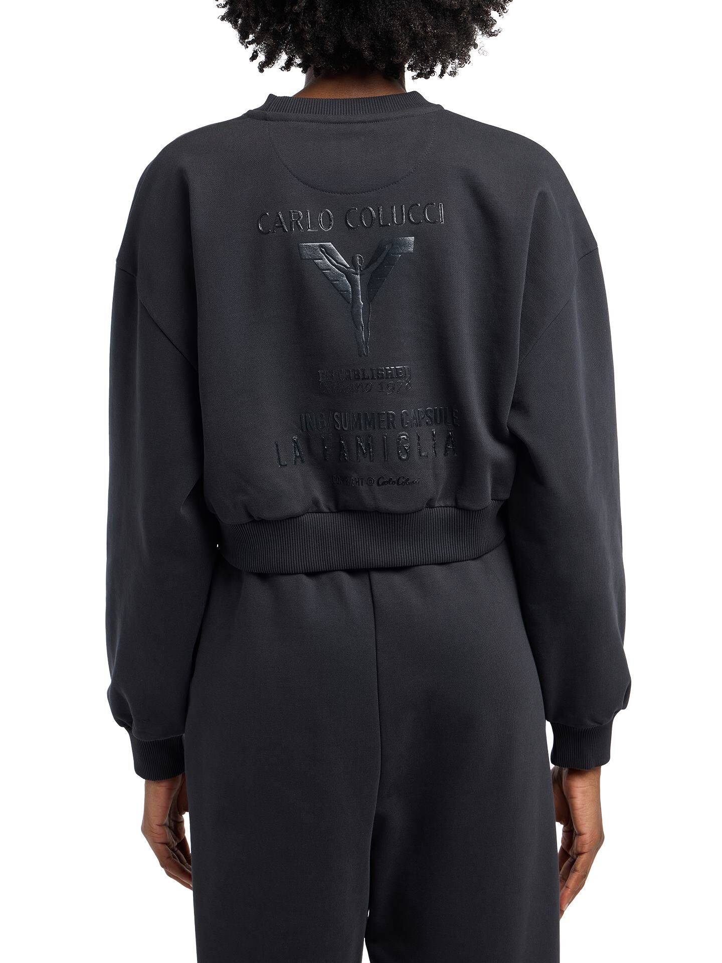  Oversize Crop Sweatshirt - La Famiglia