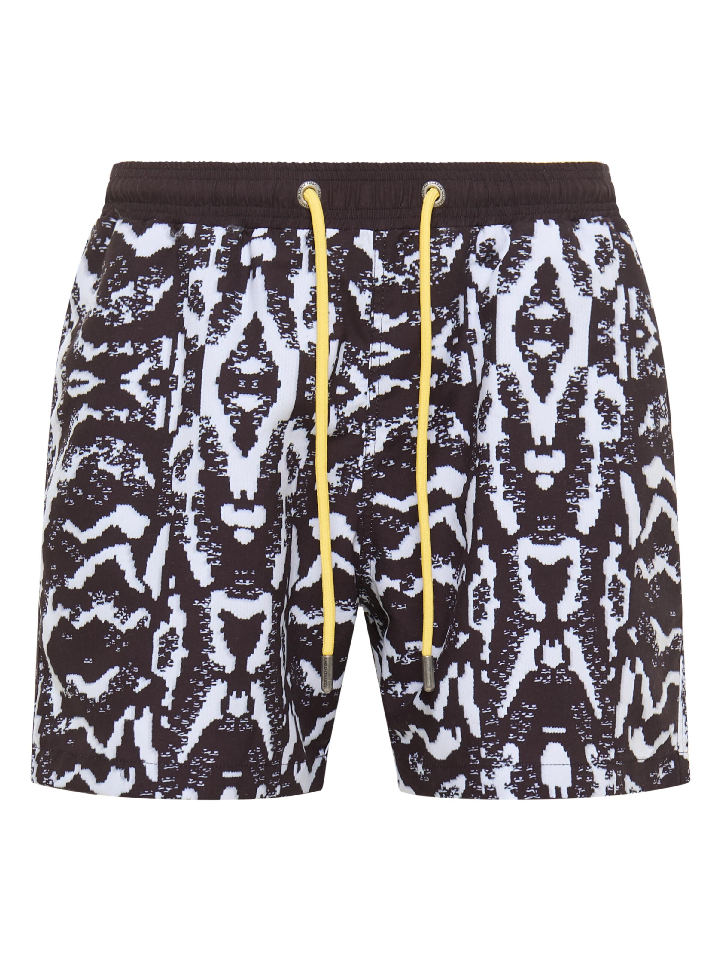 Badeshort mit Strickdruck