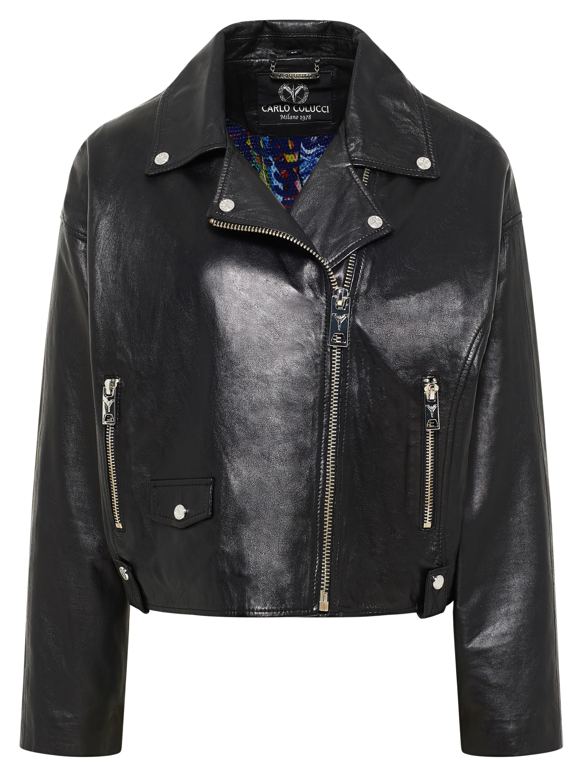Oversize Biker Lederjacke