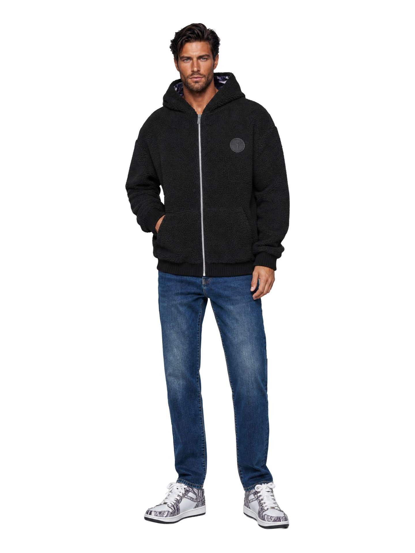 Wendbare Oversize Teddy Jacke - Liquid Stitches