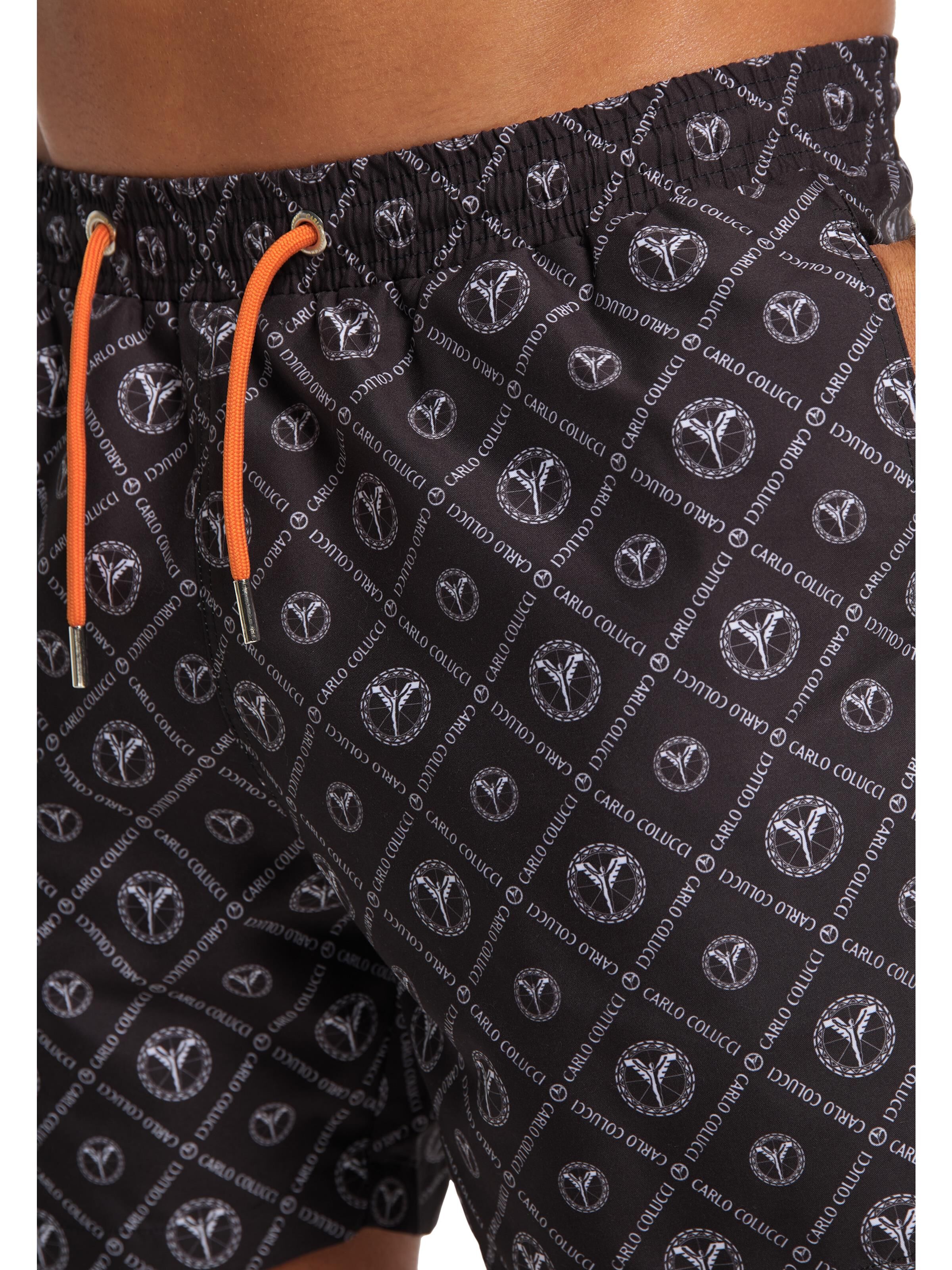Herren Badeshorts mit Logodruck
