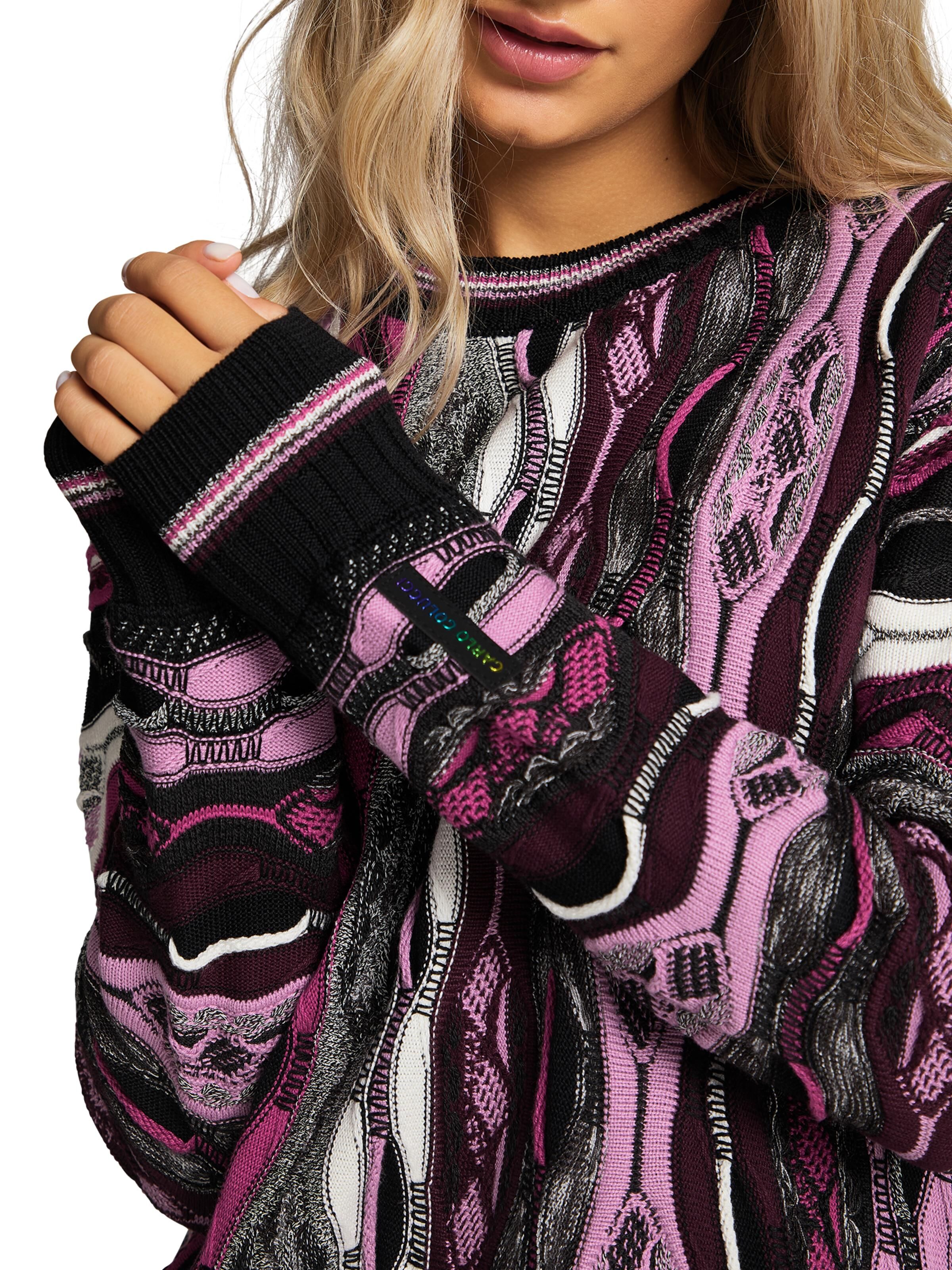 Women jacquard sweater | Anthracite / Violet | XL/42 | DAH Women jacquard sweater | Anthracite / Violet | XL/42 | DAH