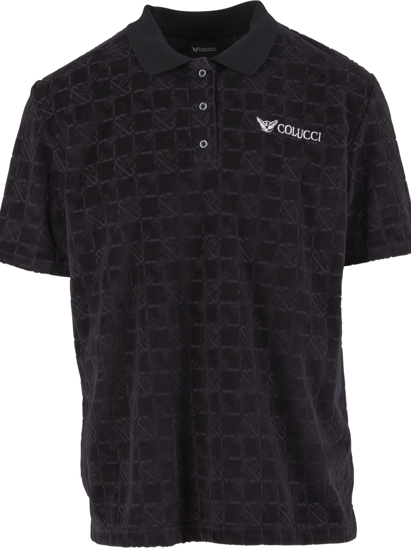 Velour Monogram Poloshirt