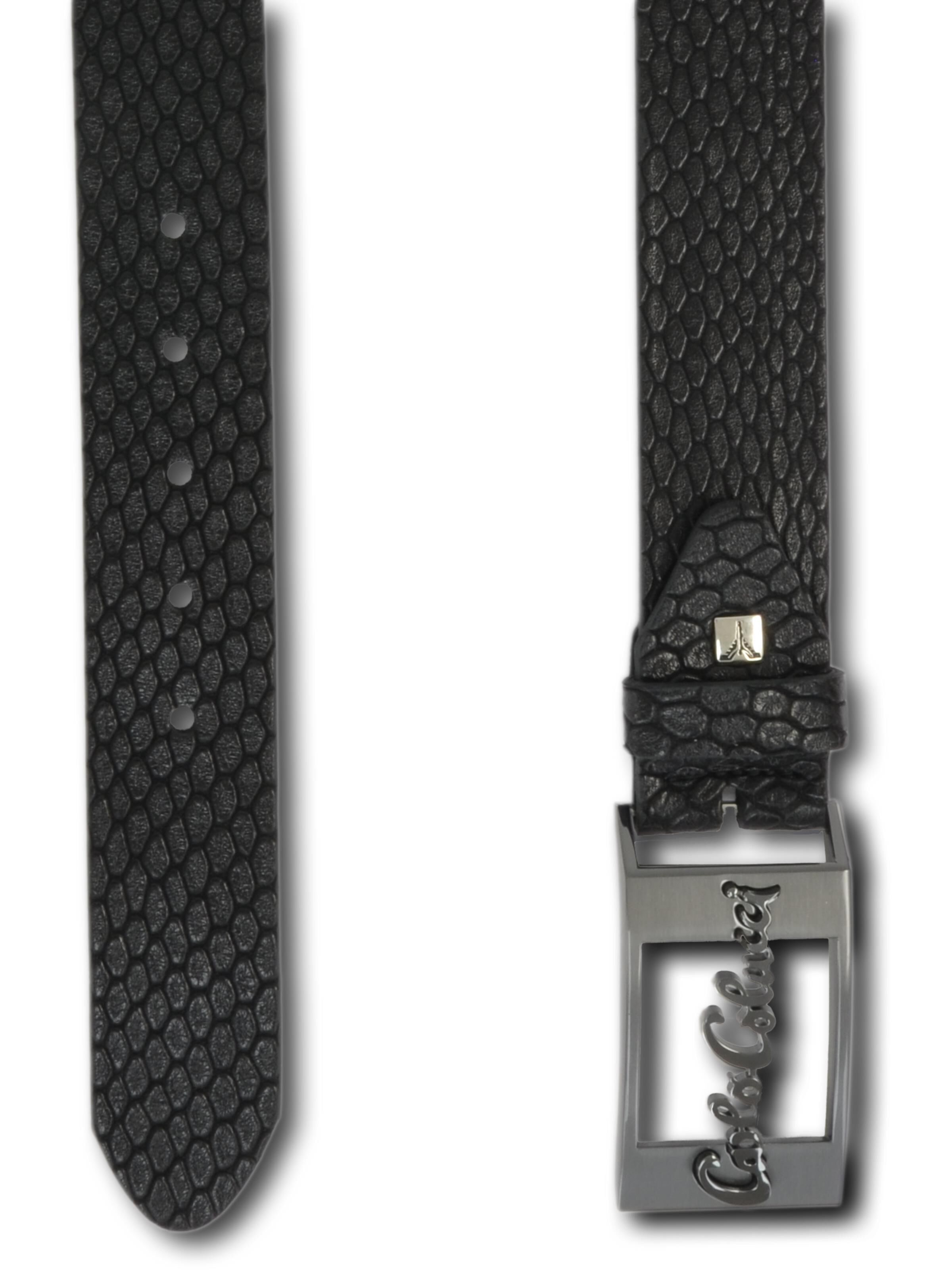  Leather belt in reptile design