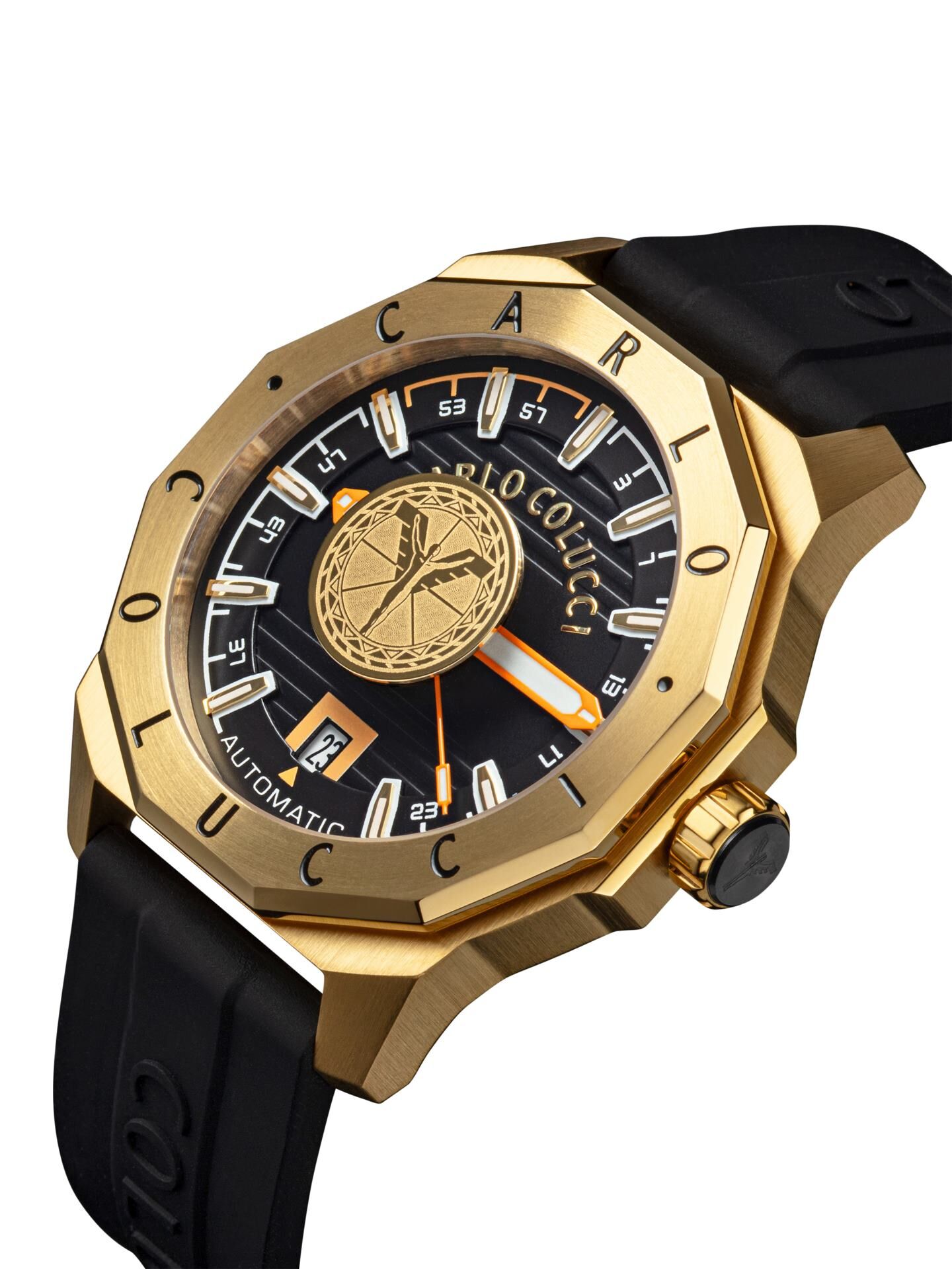  Runde Edelstahluhr mit Silikonarmband