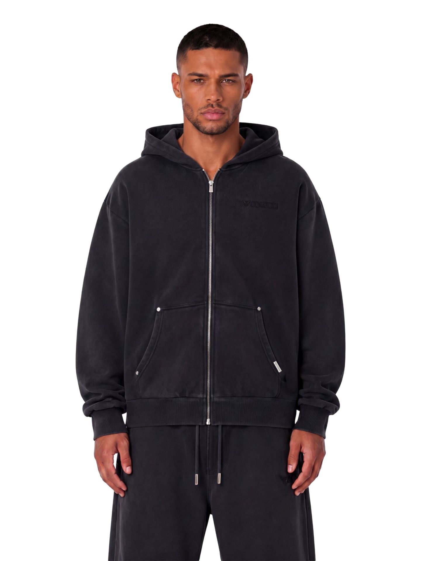  Sweatjacke im Used Look