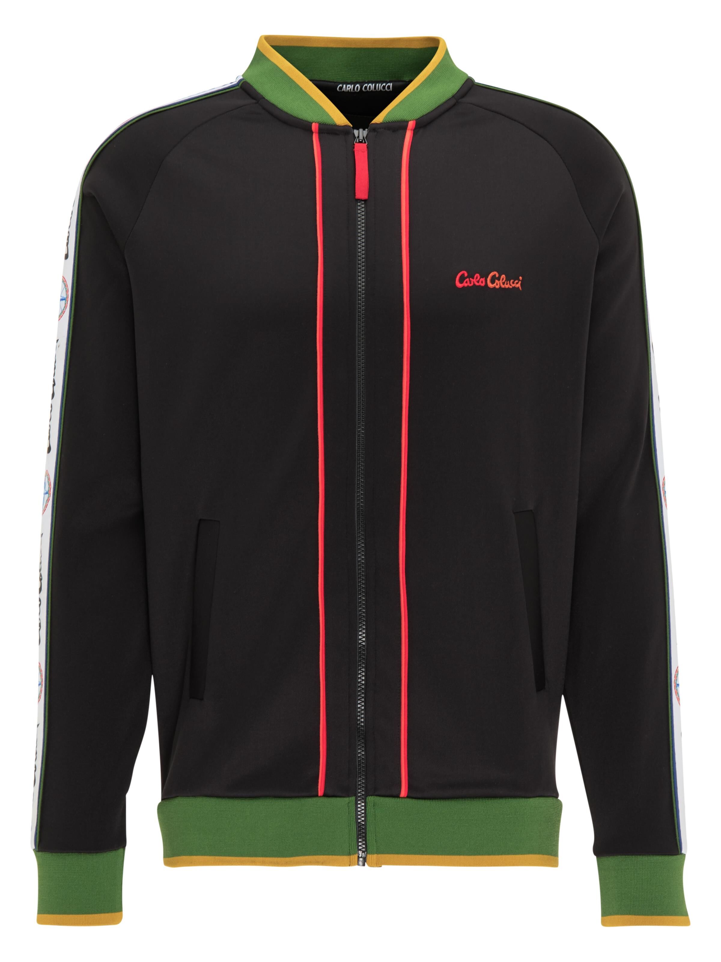 Retro Sweatjacke mit Stehkragen