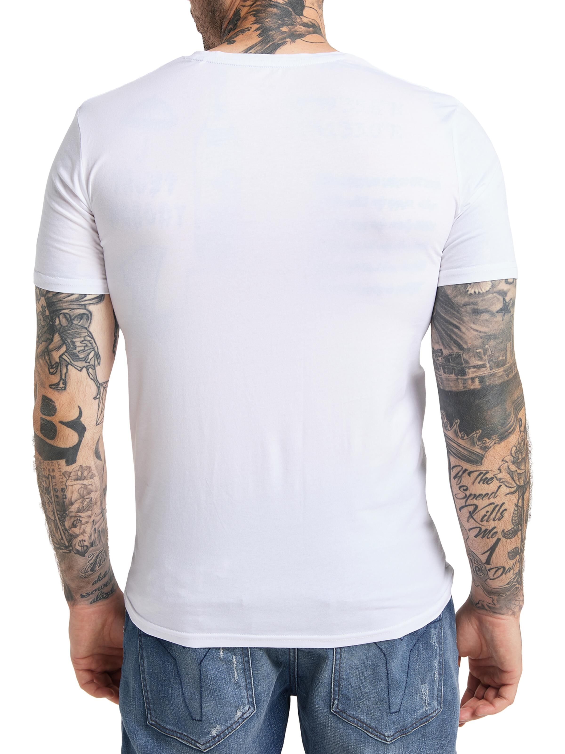  V-neck T-shirt with logo embroidery