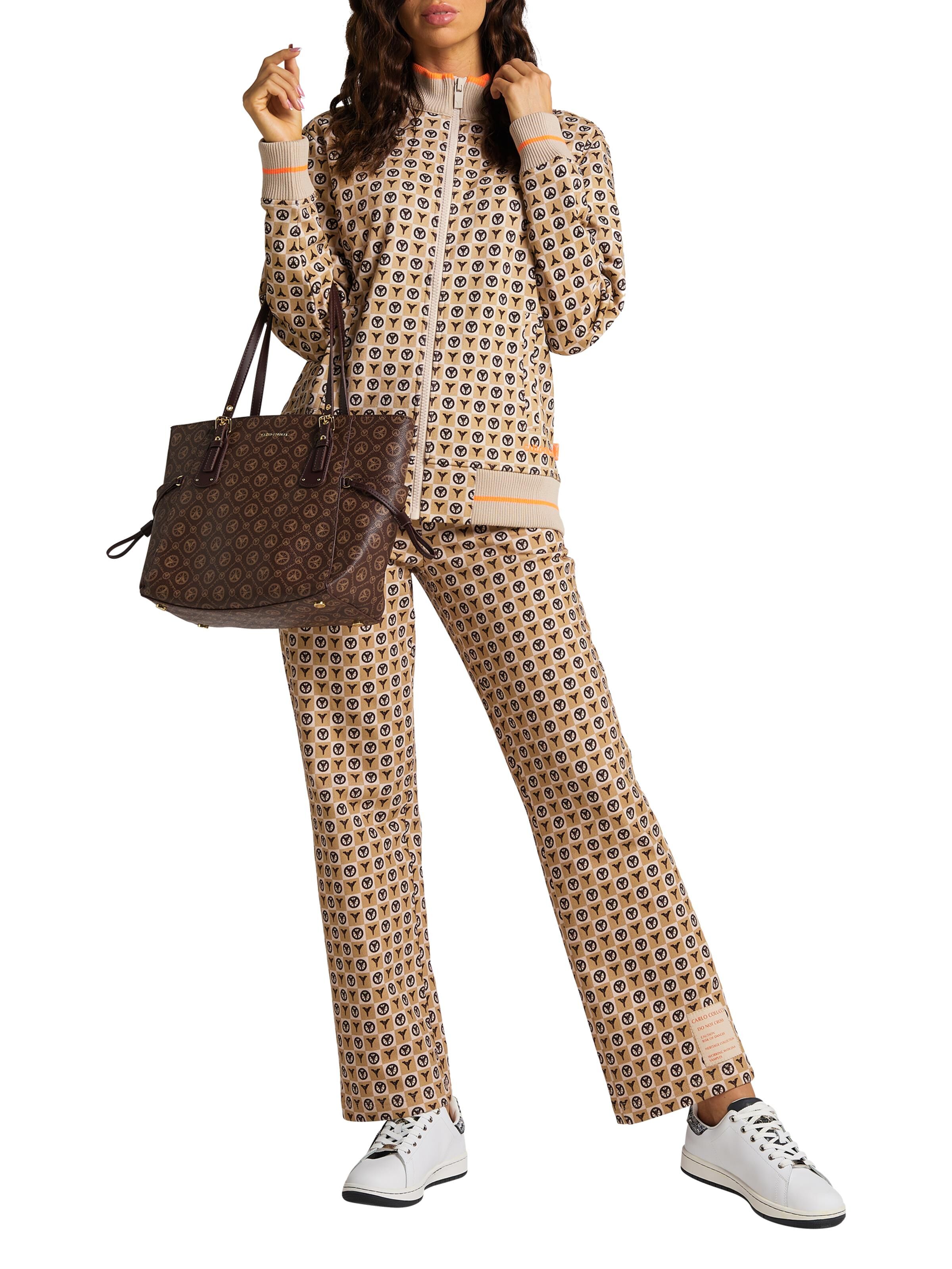 Shopper with logo print | Brown | CC-0051-LP-50