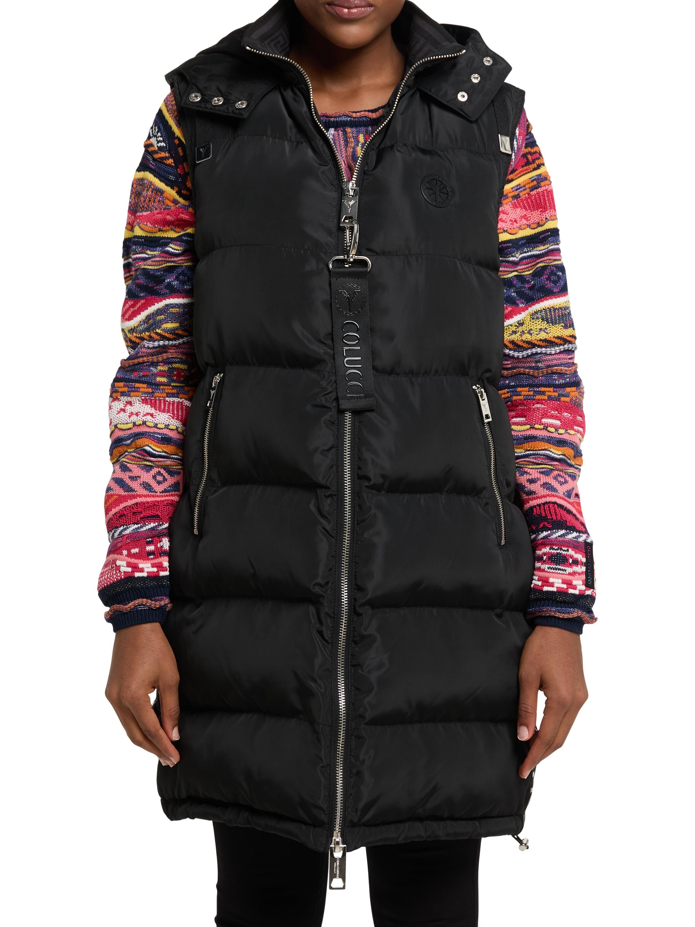 Padded long vest
