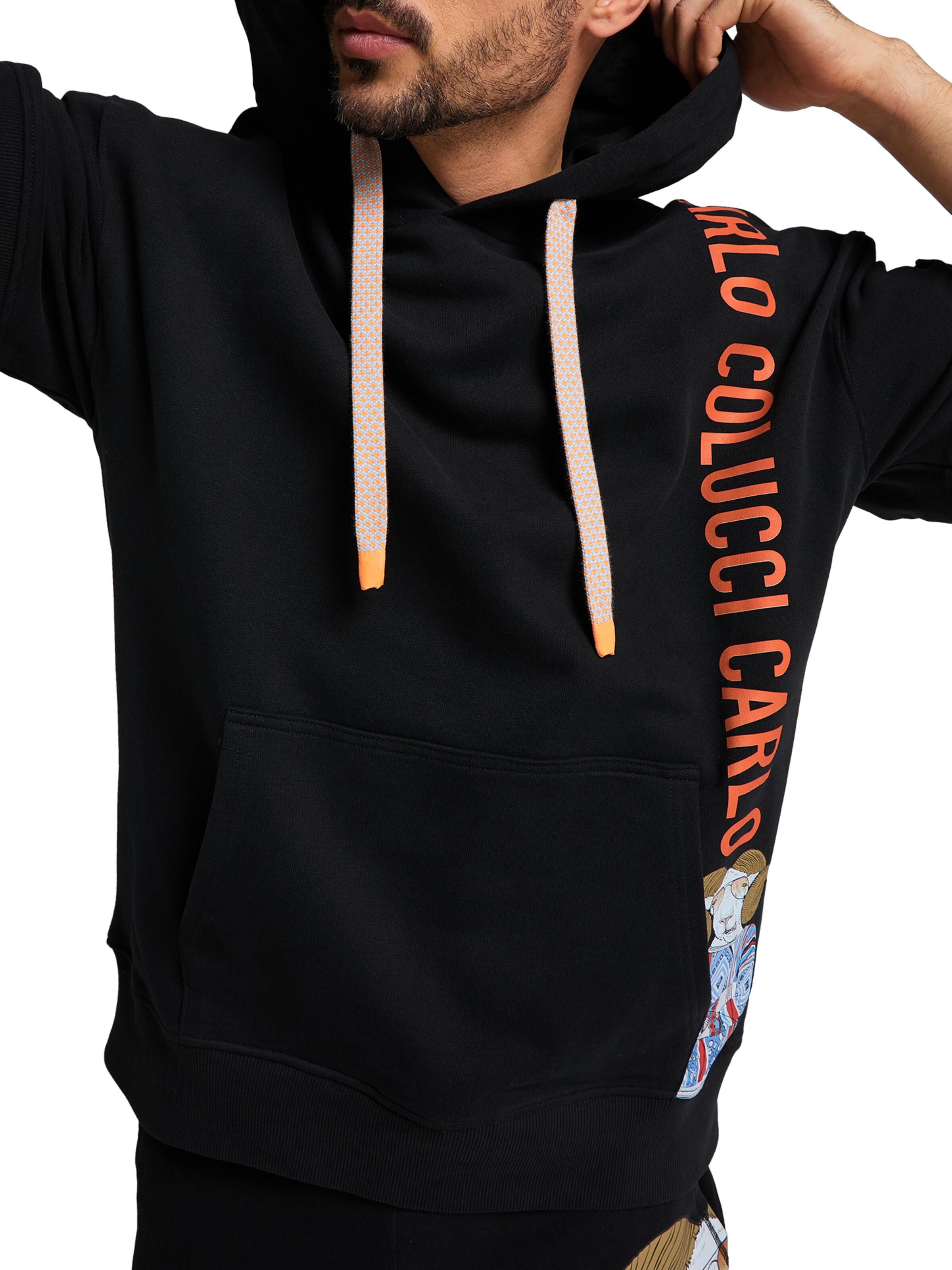  Short sleeve sweathoodie with lettering