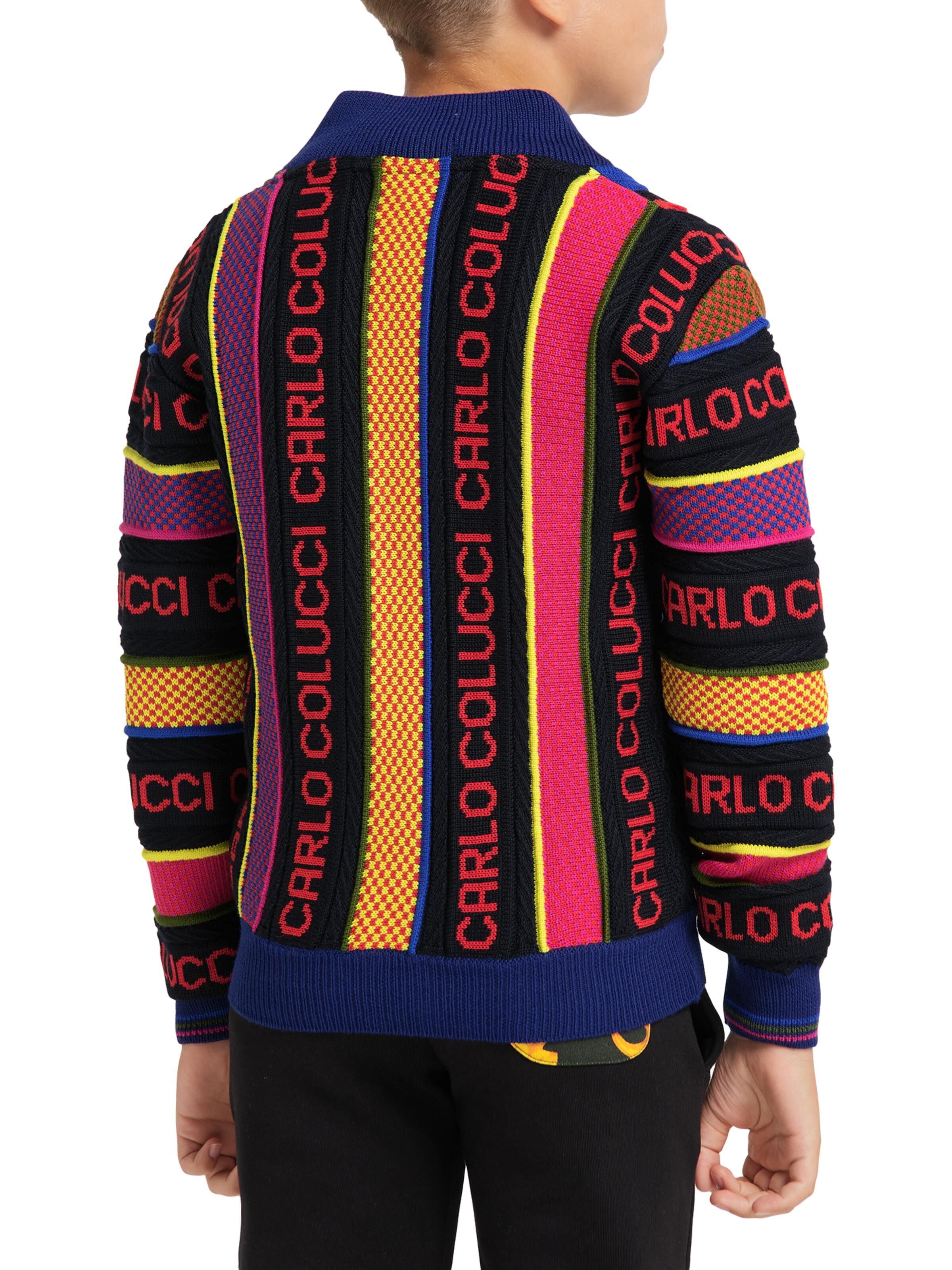  Children jacquard knit cardigan