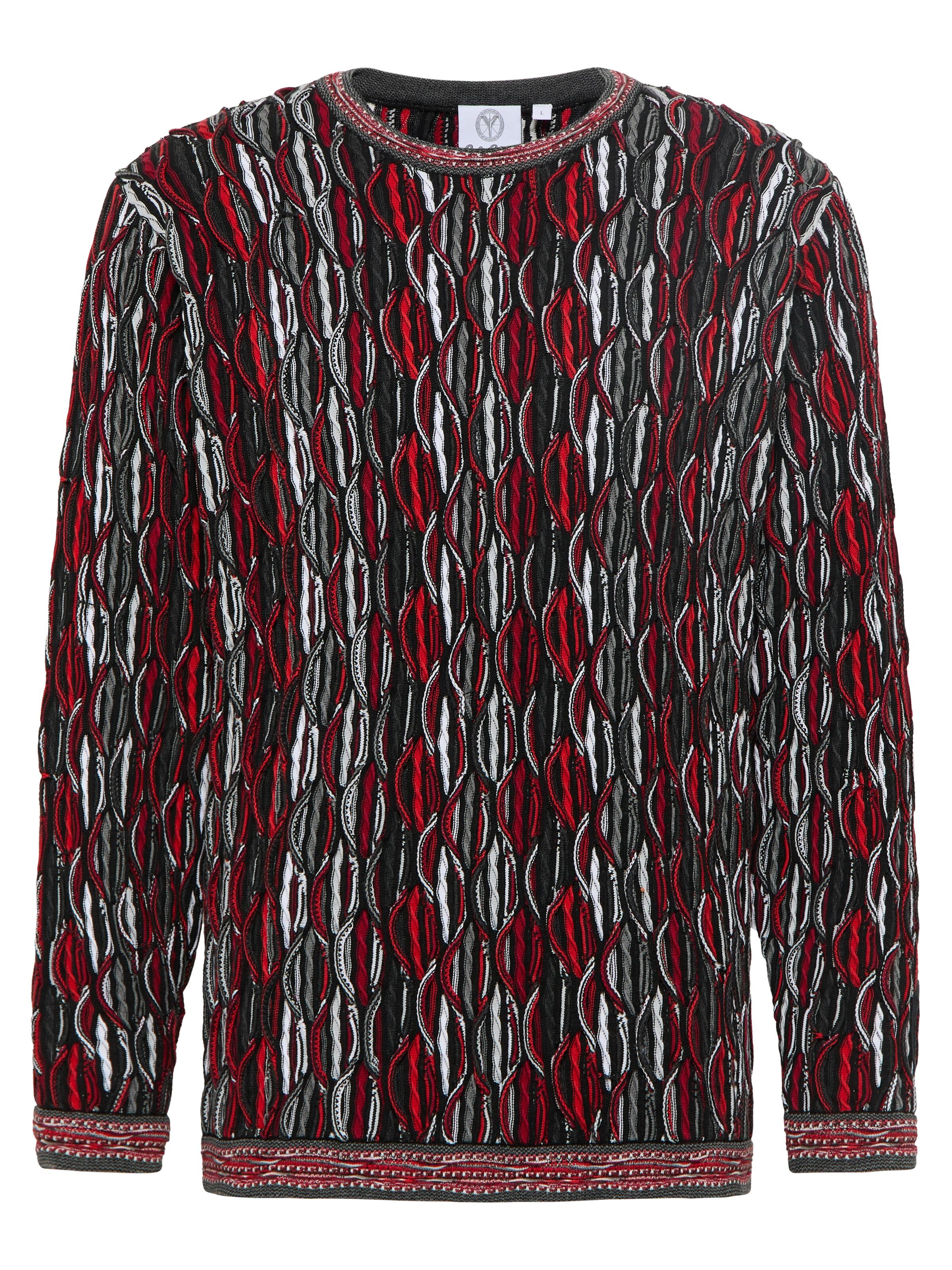 Mens Sweater Carlo Colucci Pullover Rot Schwarz Carlo Colucci XL