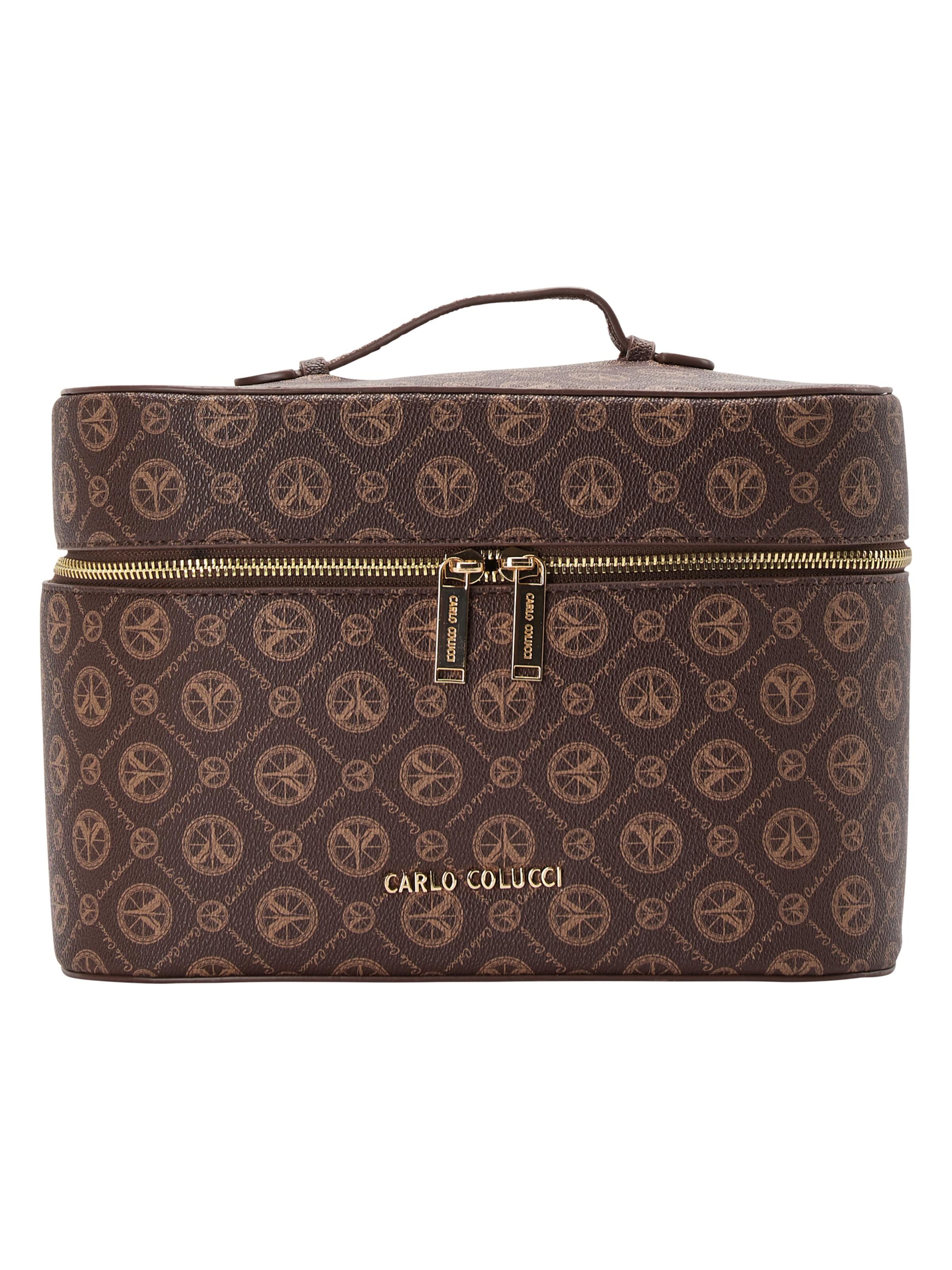 Carlo Colucci Kosmetiktasche, Marmont - Braun