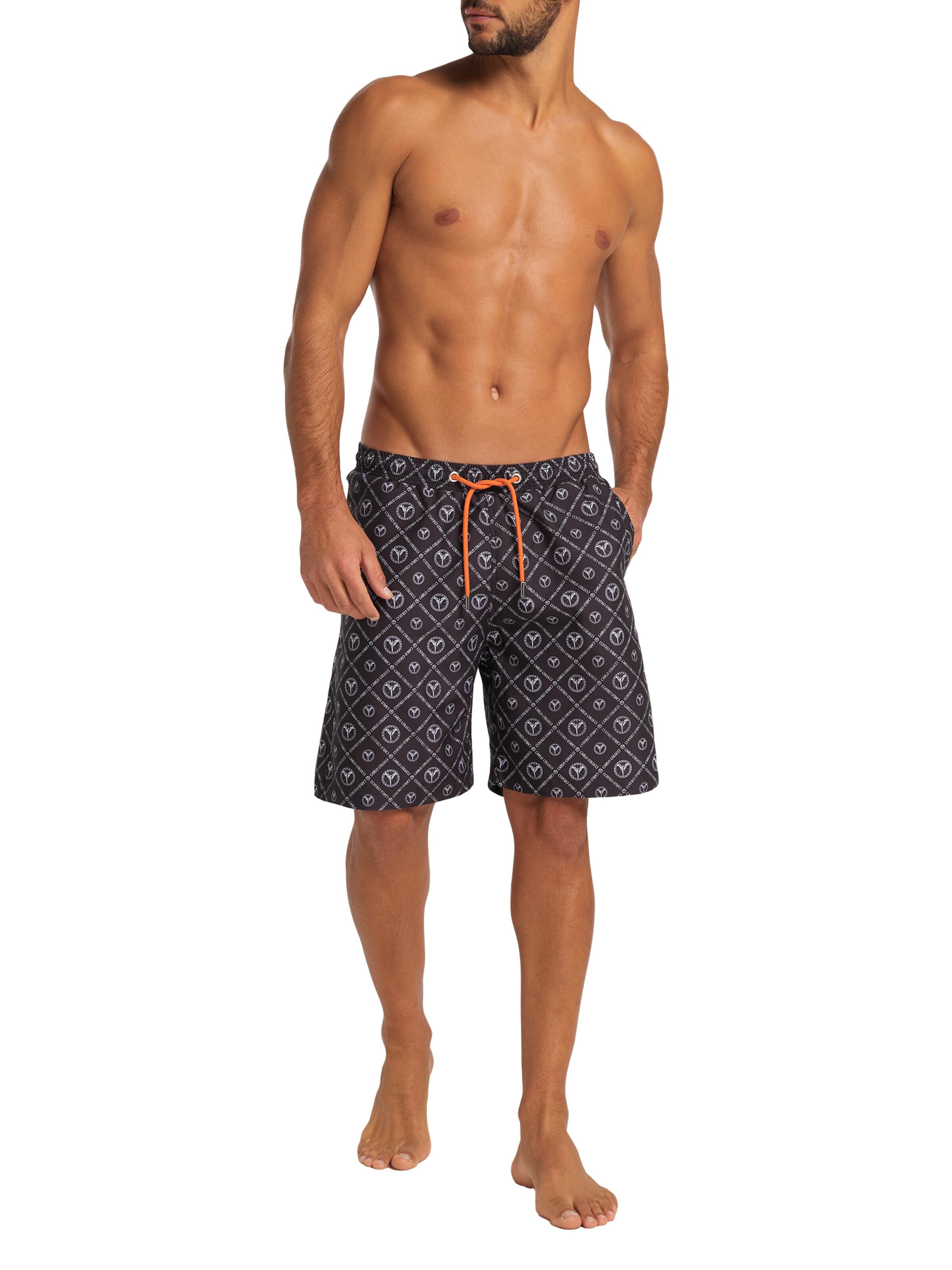 Herren Badehose mit Logodruck