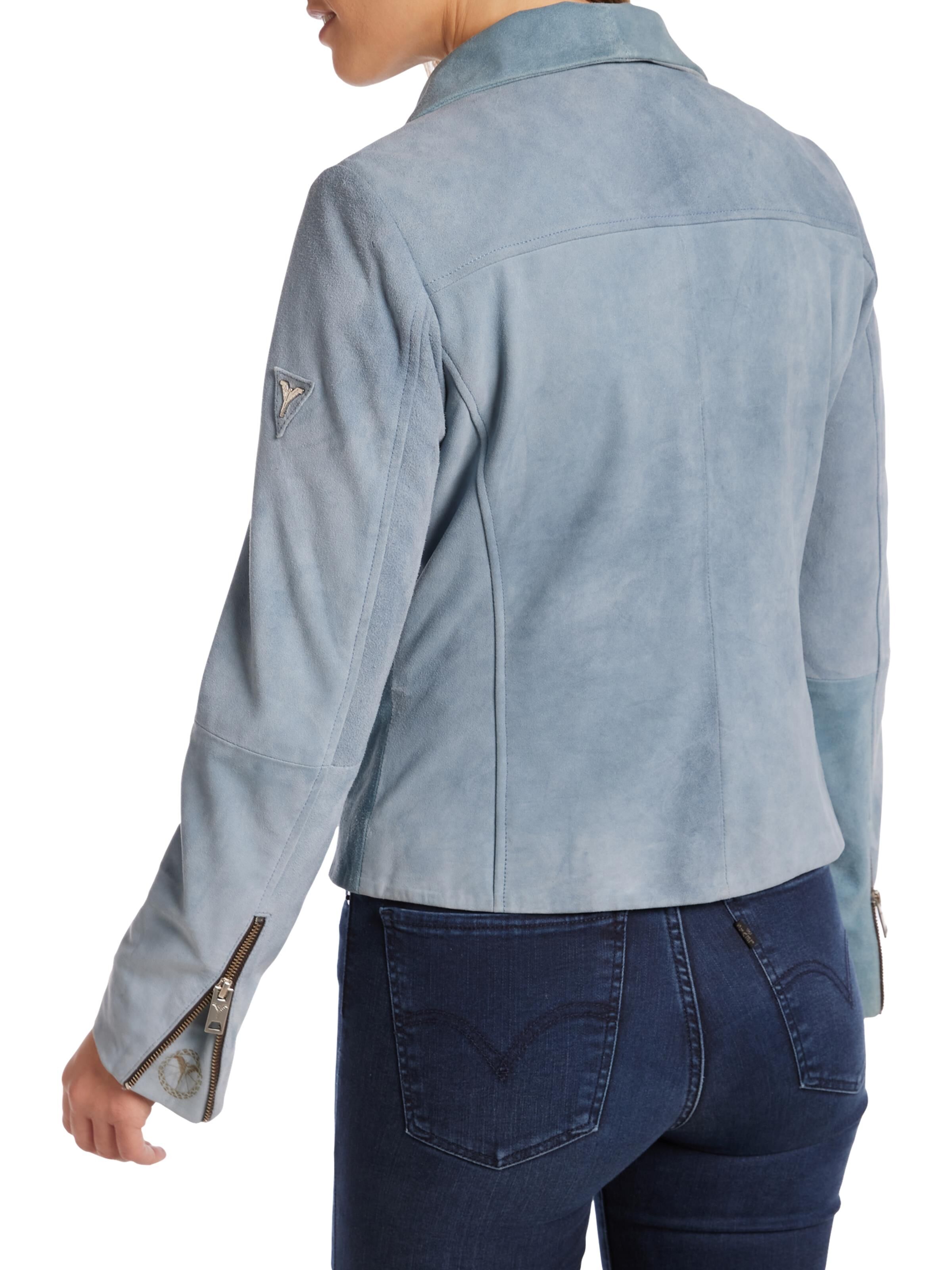 Weiche Velour-Lederjacke